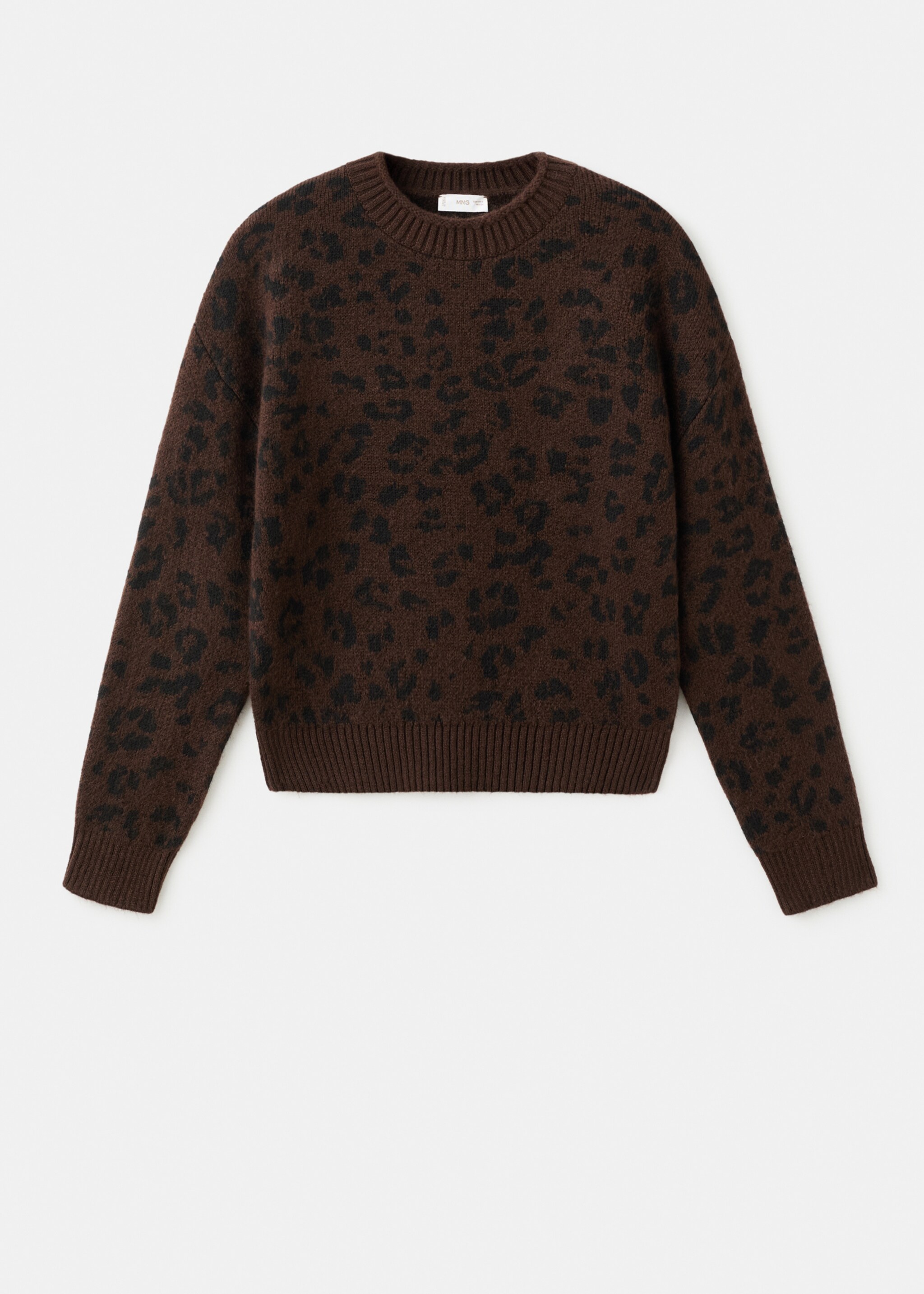 Leopard pattern sweater - Article without model, Brown. Ref: 17016352-00.