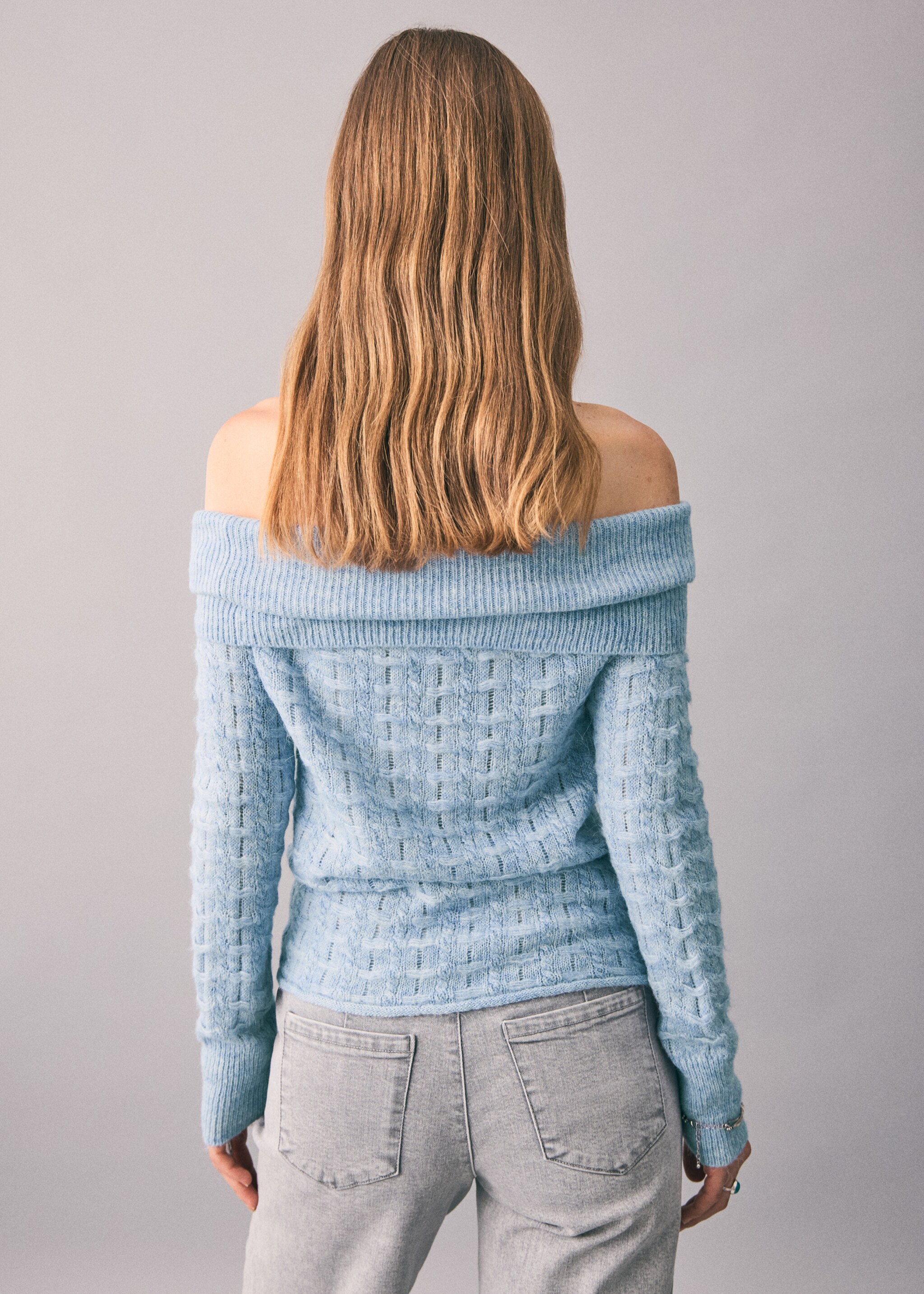 Strapless top - Reverse of the article, Blue. Ref: 17016353-00.