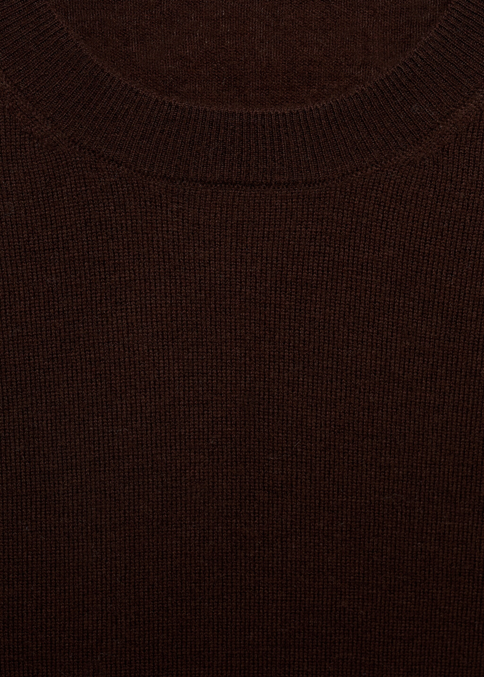 Pullover aus 100% feiner Wollstrick - Detail des Artikels 8, Schokolade. Ref: 17016354-00.