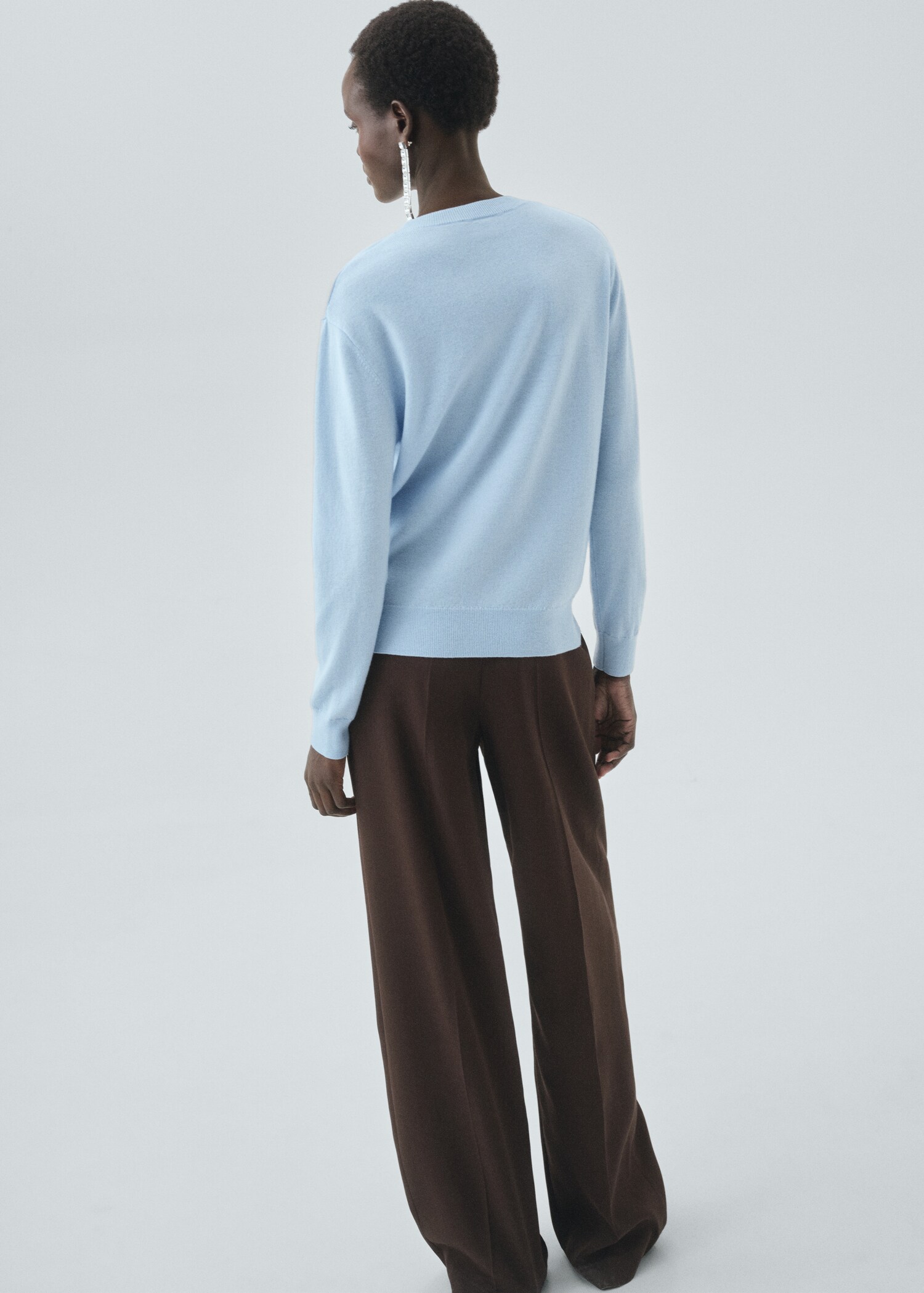Pullover aus 100% feiner Wollstrick - Rückseite des Artikels