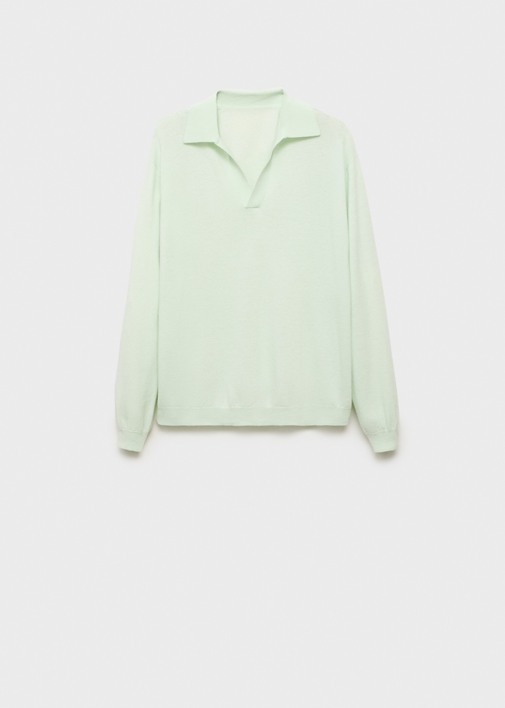 100% wool polo-neck sweater - Article without model, Aqua Green. Ref: 17016355-00.