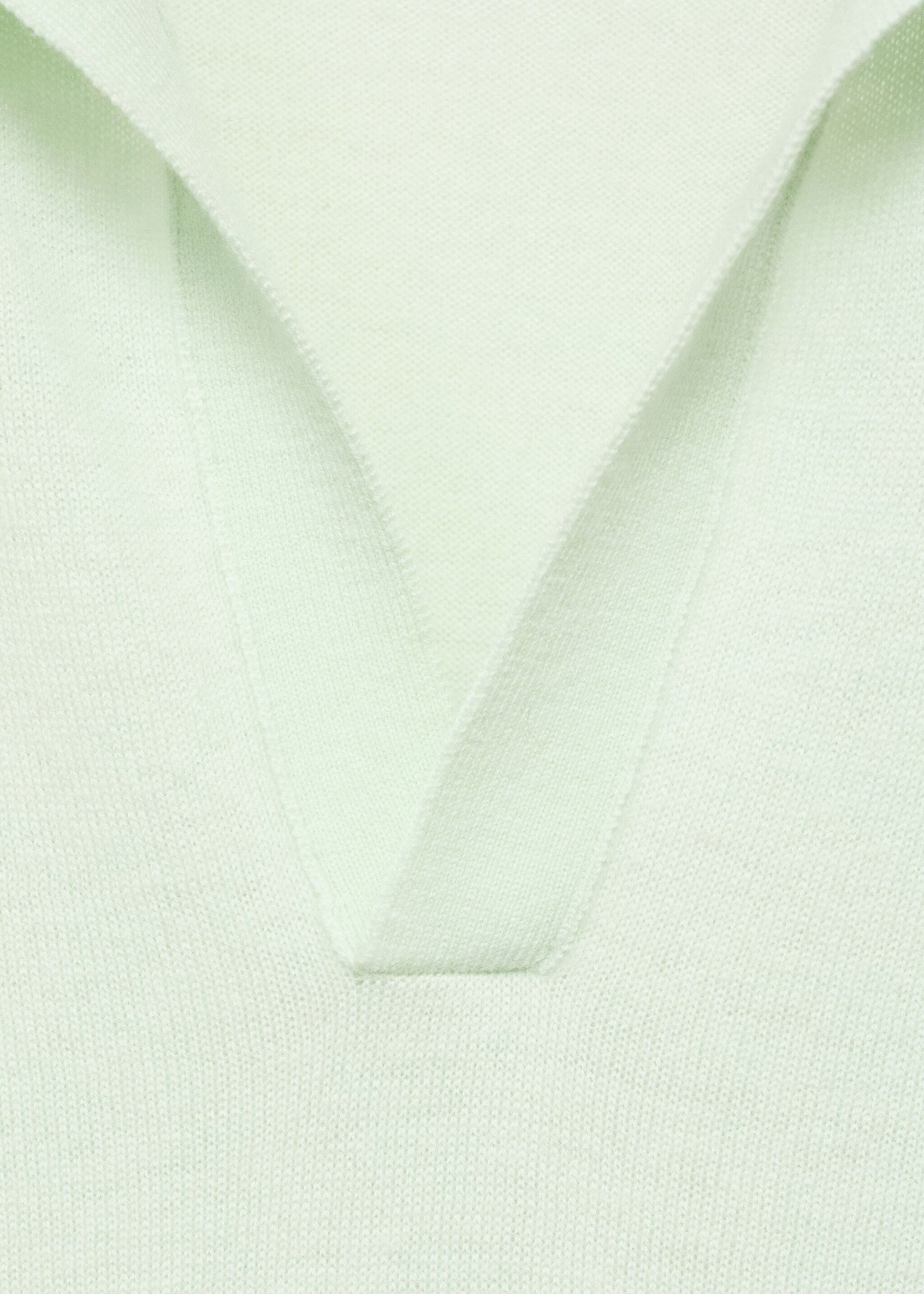 100% wool polo-neck sweater - Details of the article 0, Aqua Green. Ref: 17016355-00.