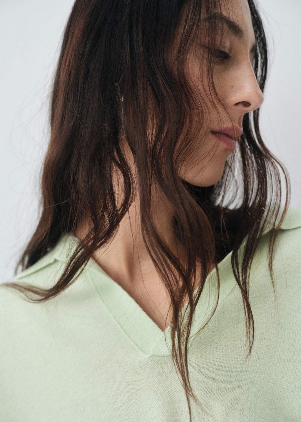 100% wool polo-neck sweater