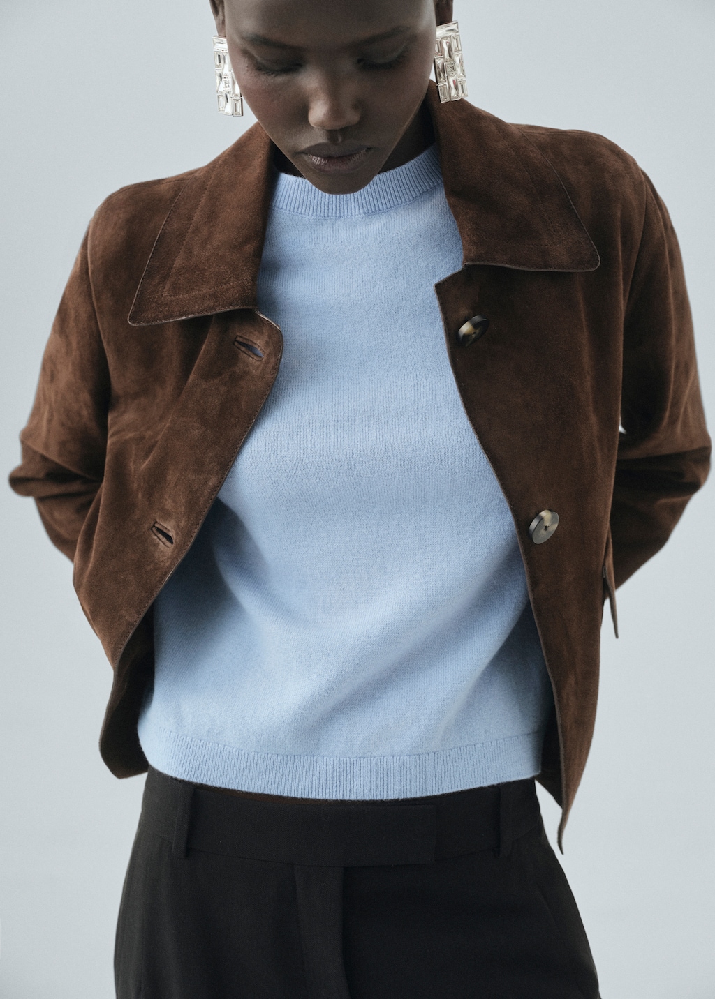 Mango Short-sleeved wool sweater thumbnail