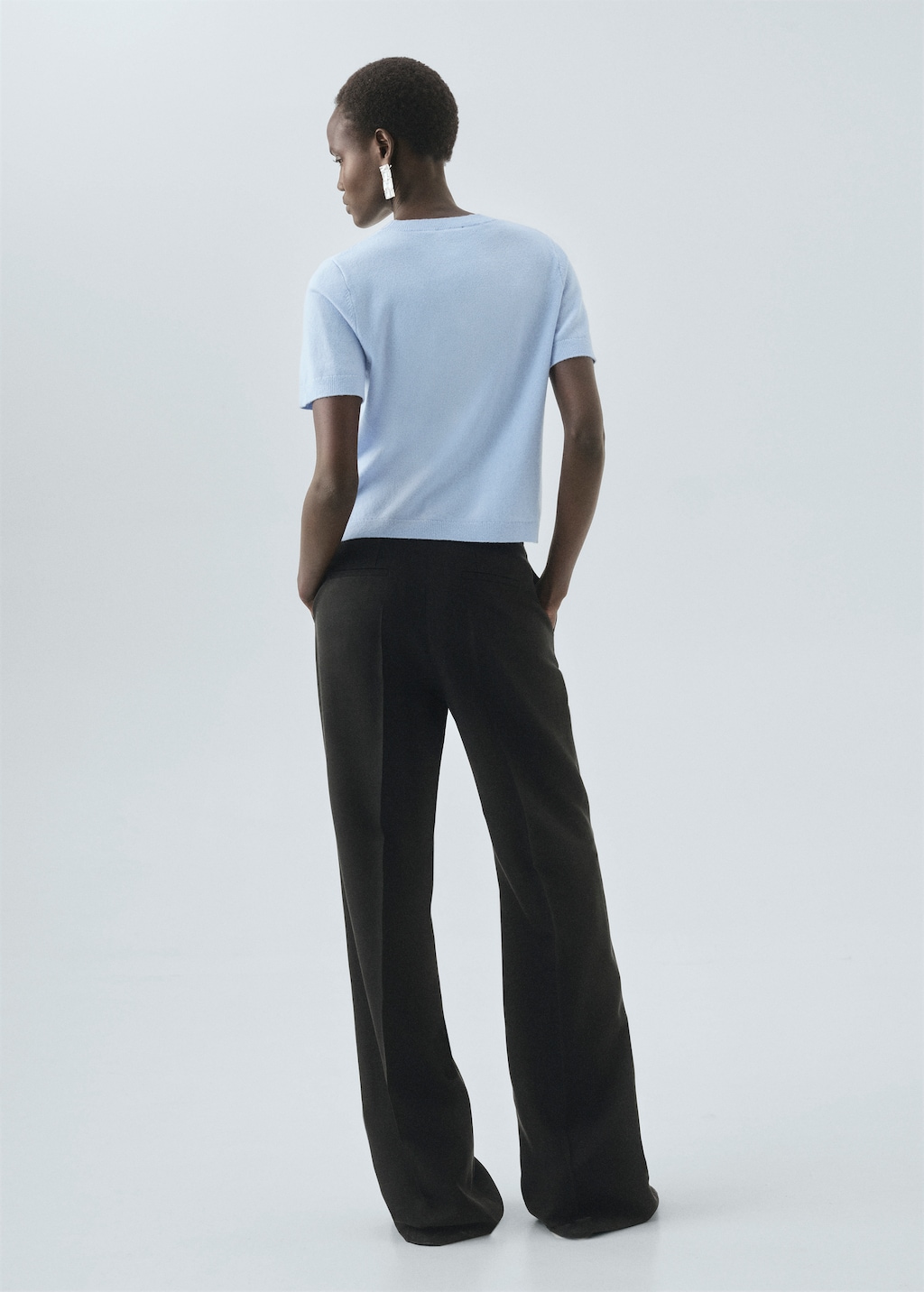 Mango Short-sleeved wool sweater thumbnail