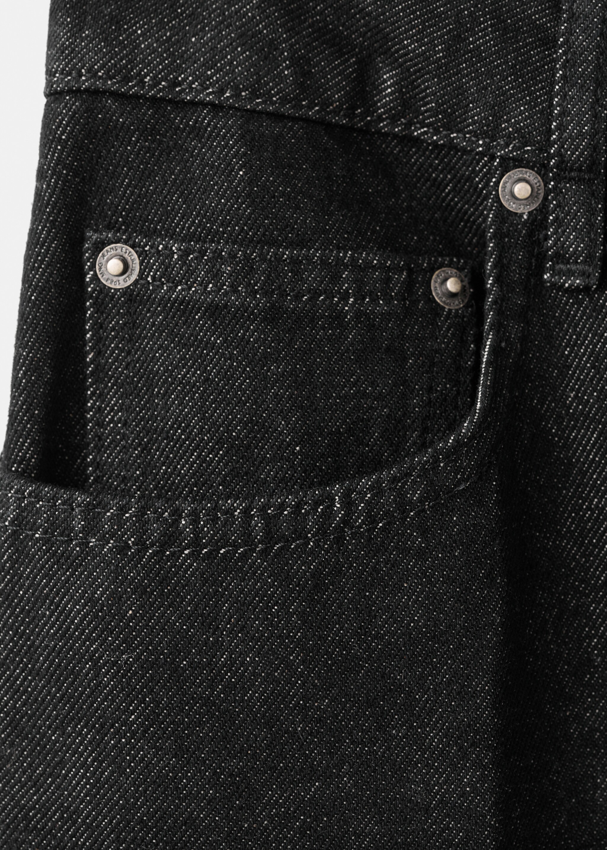 Mid-rise straight jeans - Details of the article 0, Deep Dark Blue. Ref: 17016358-00.