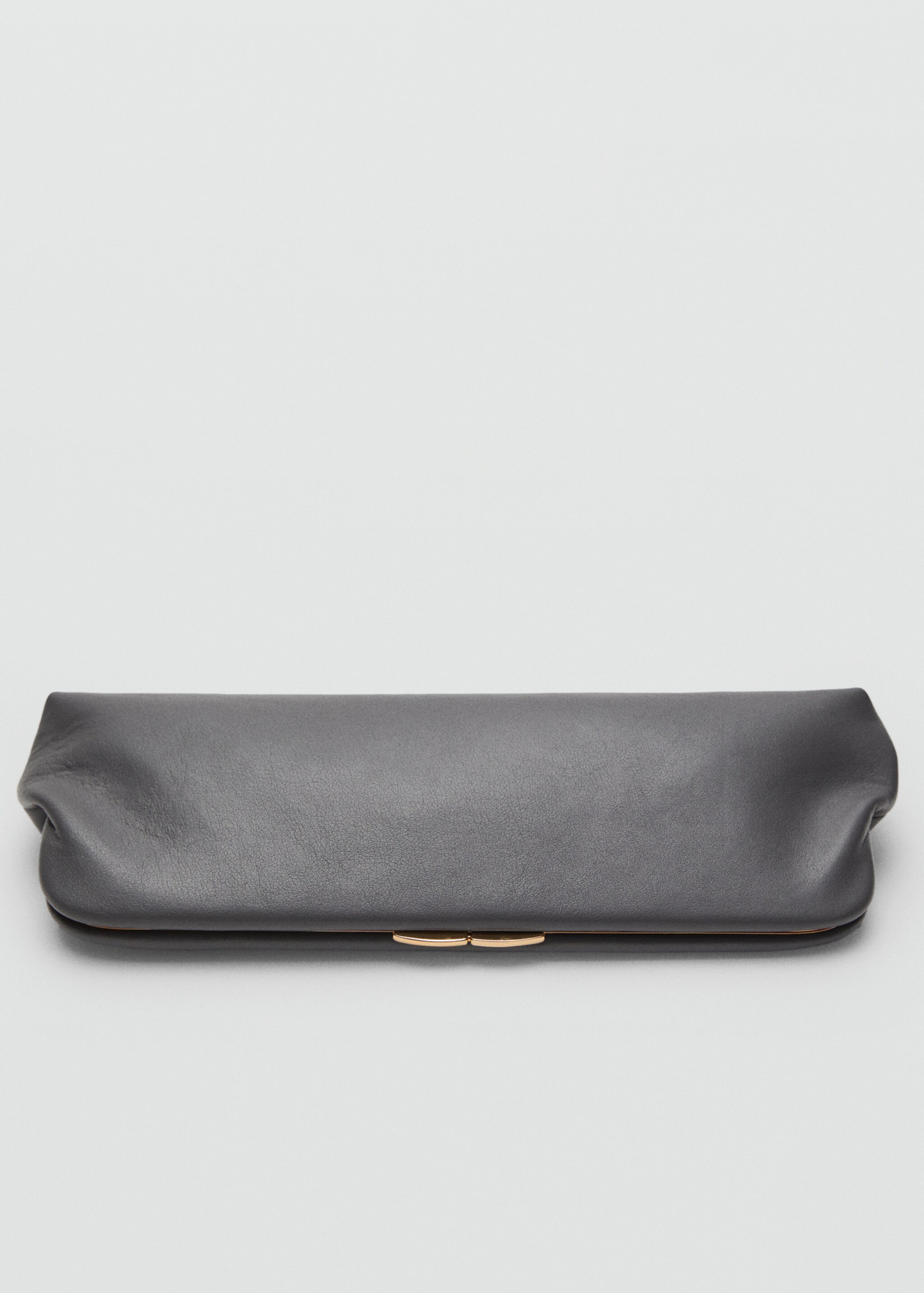 100% leather clutch - Details of the article 3, Grey. Ref: 17016359-00.