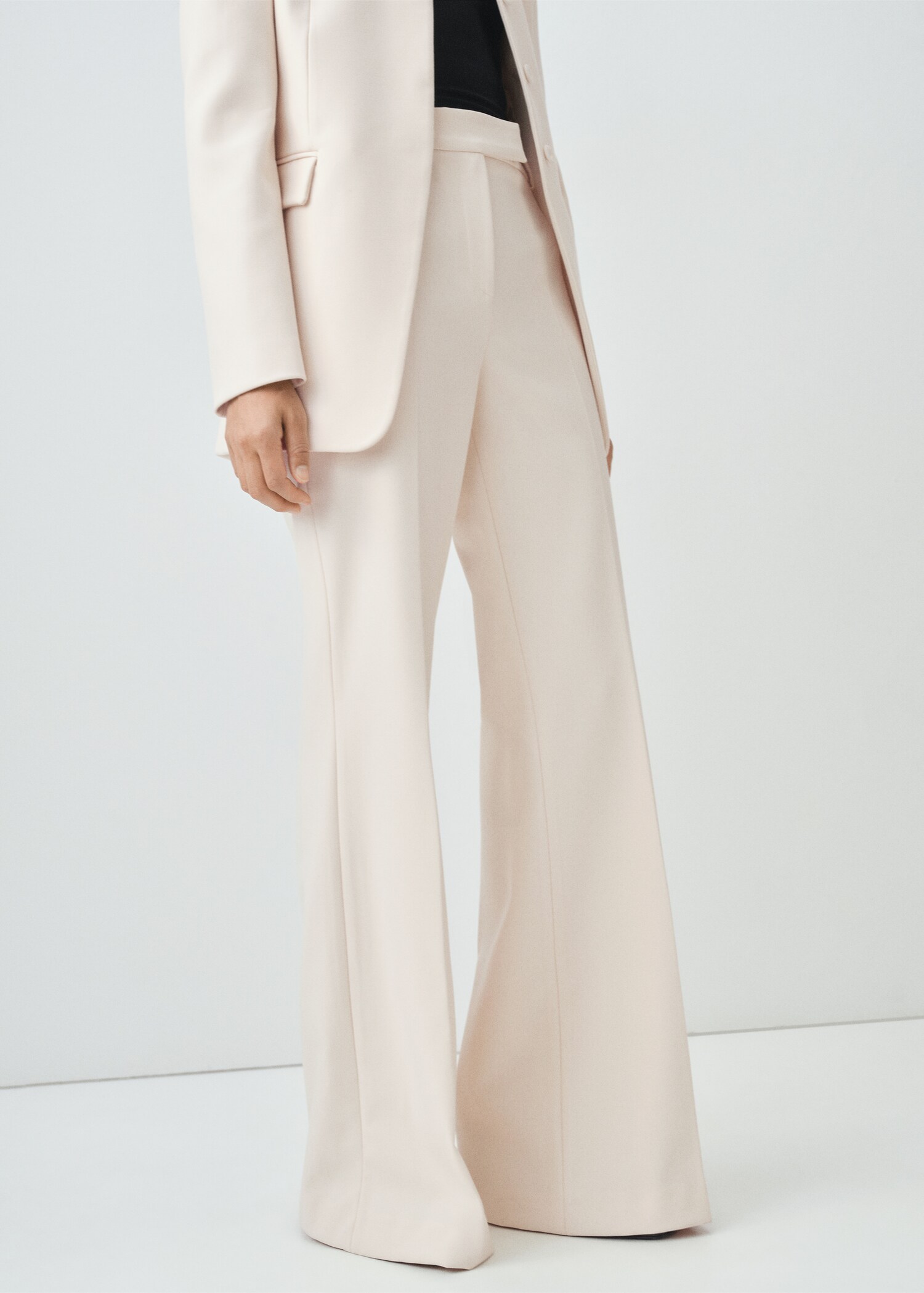 Straight-fit suit trousers - Medium plane