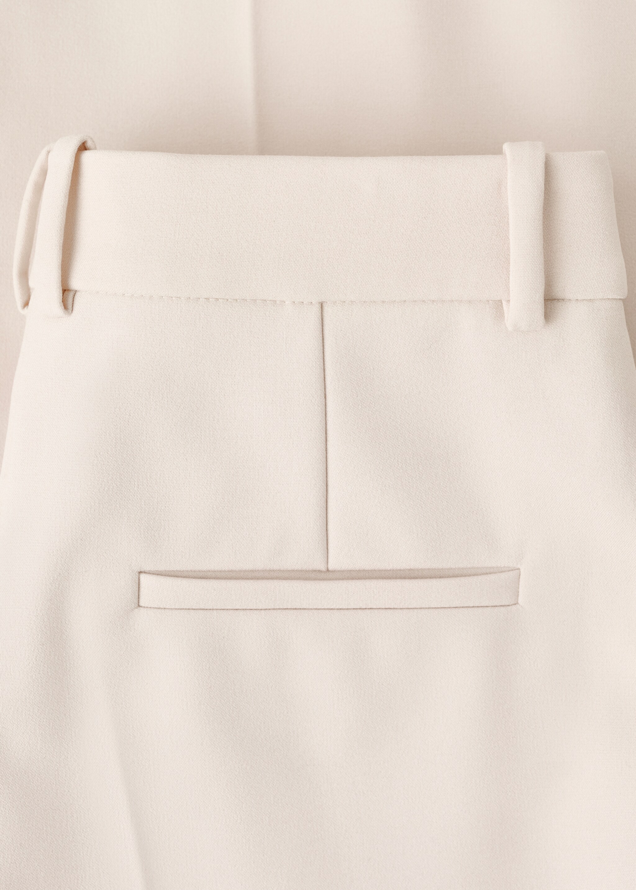 Straight-fit suit trousers - Details of the article 0, Ecru. Ref: 17016361-00.