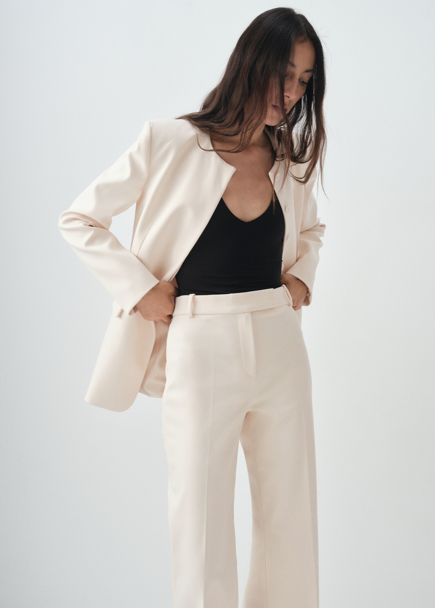 Straight-fit suit trousers - Details of the article 1