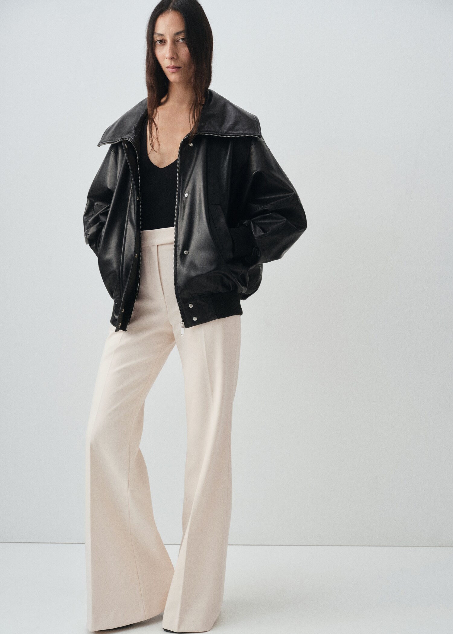 Straight-fit suit trousers - Details of the article 2