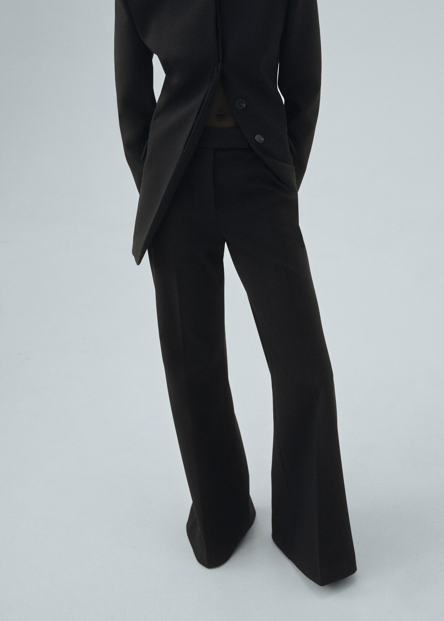 Straight-fit suit trousers - Medium plane