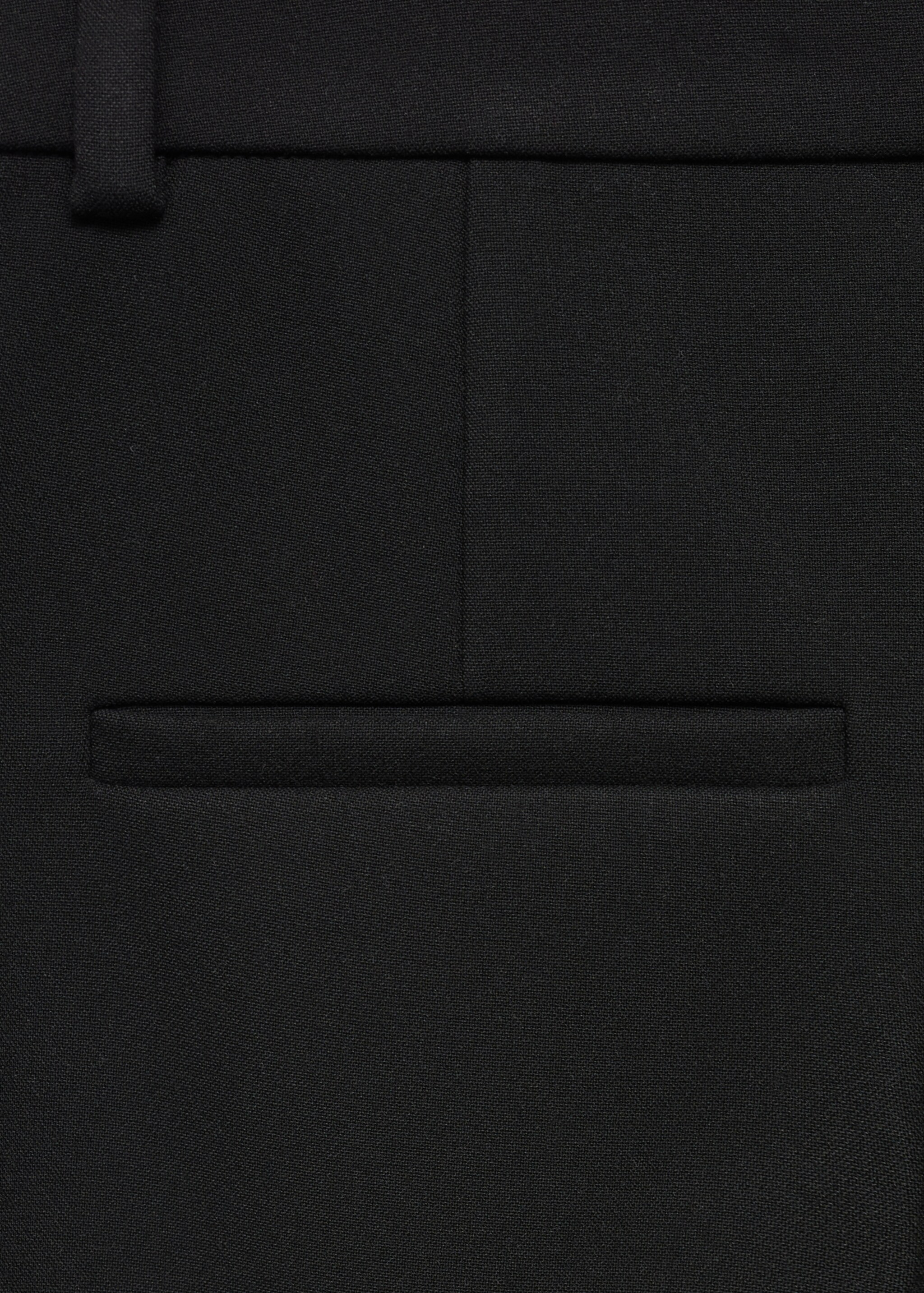Straight-fit suit trousers - Details of the article 0, Black. Ref: 17016361-00.