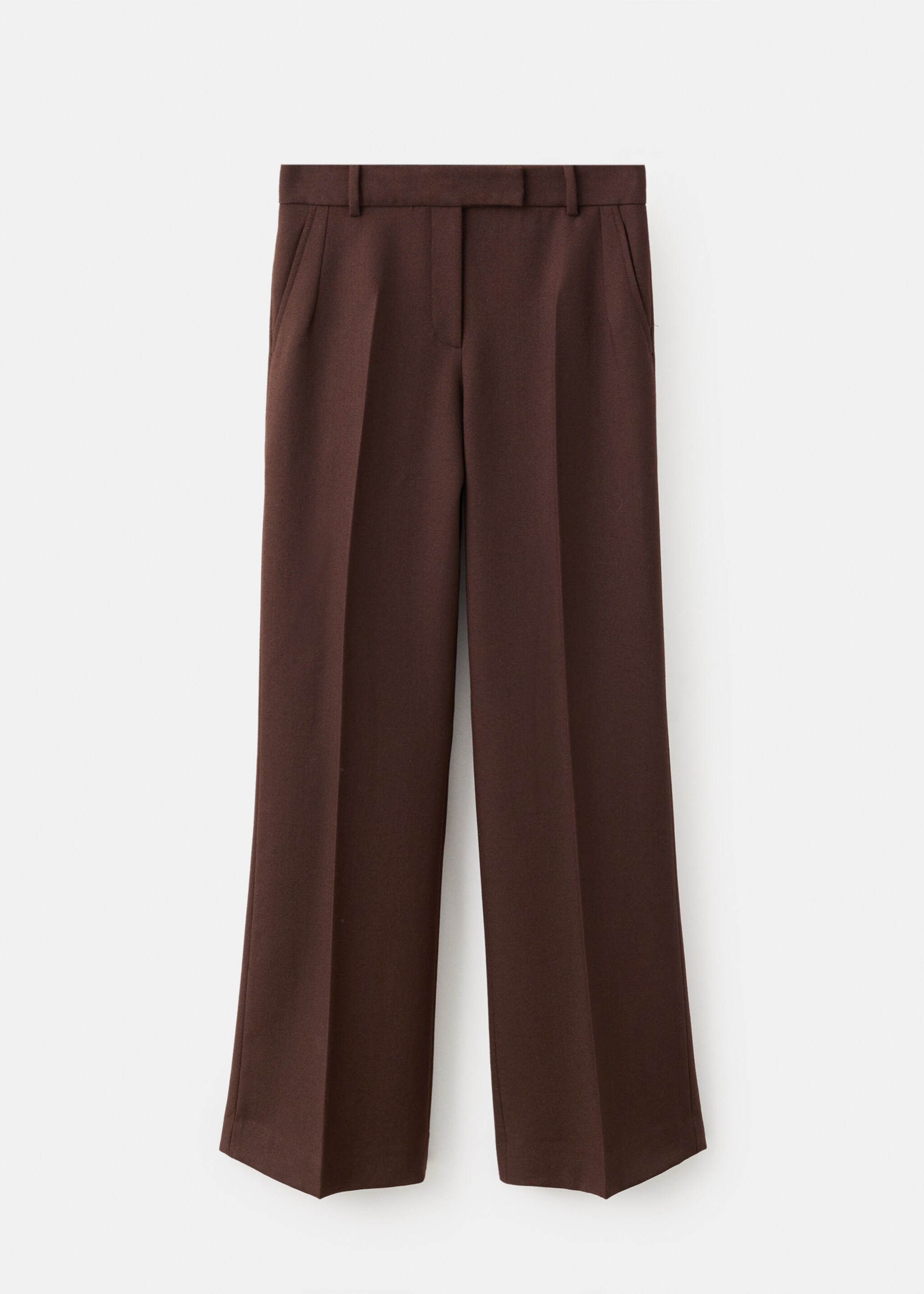 Pantalon costume 100 % laine - Article sans modèle, Marron. Ref: 17016362-00.