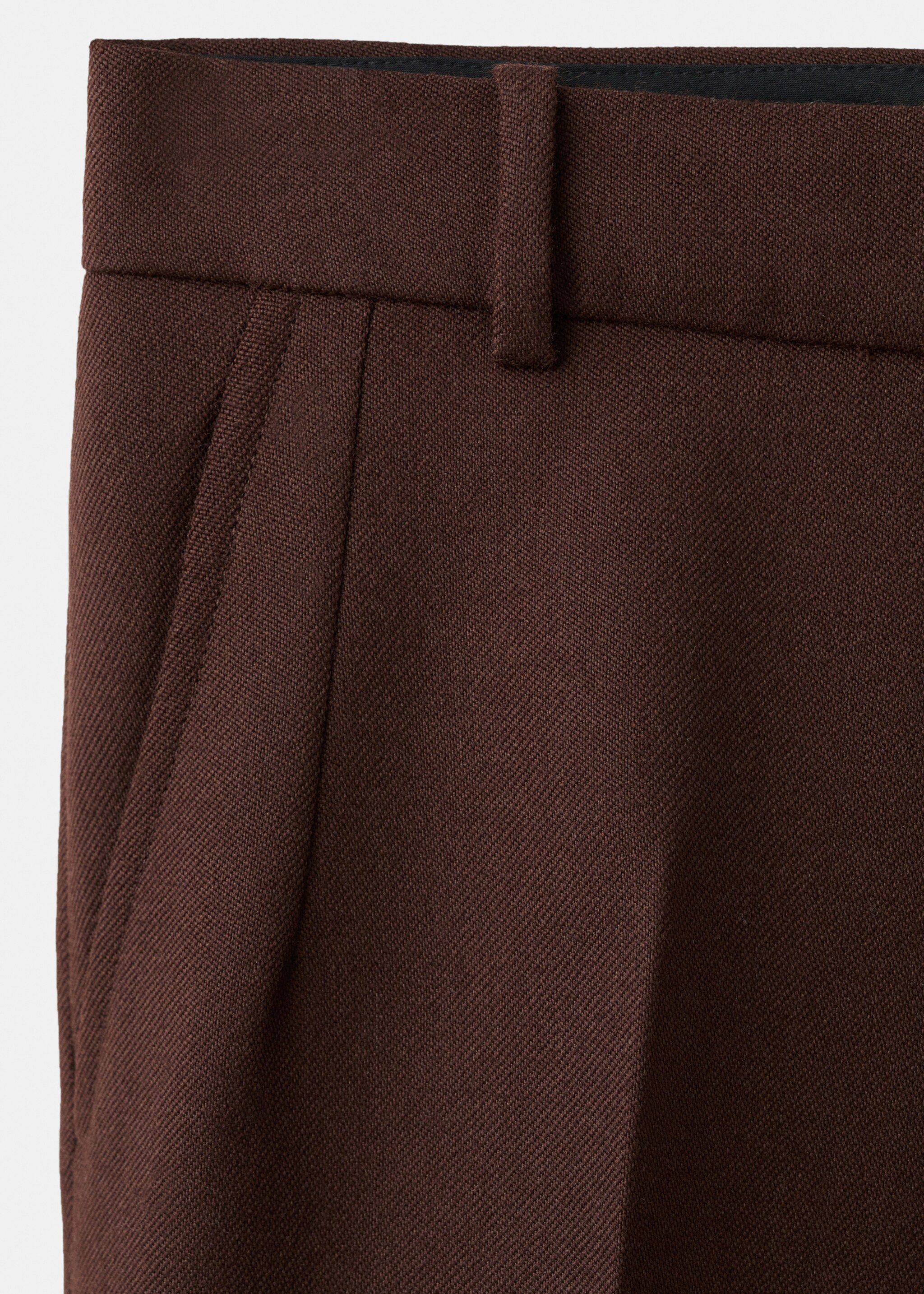 Pantalon costume 100 % laine - Détail de l'article 0, Marron. Ref: 17016362-00.