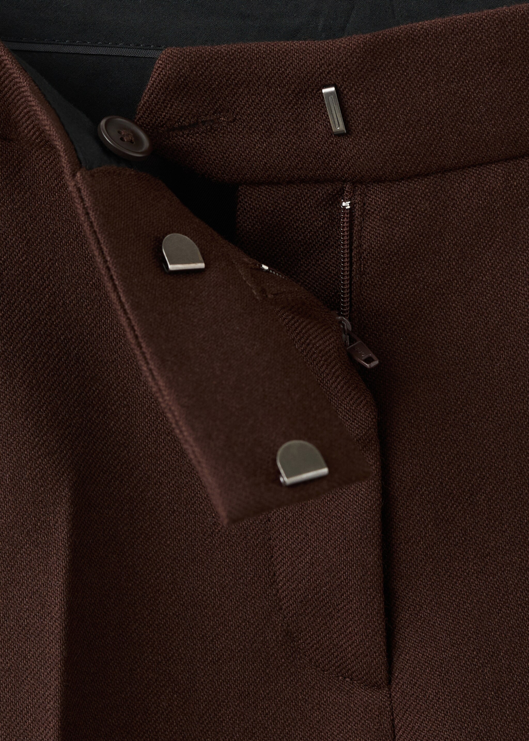 Pantalon costume 100 % laine - Détail de l'article 8, Marron. Ref: 17016362-00.