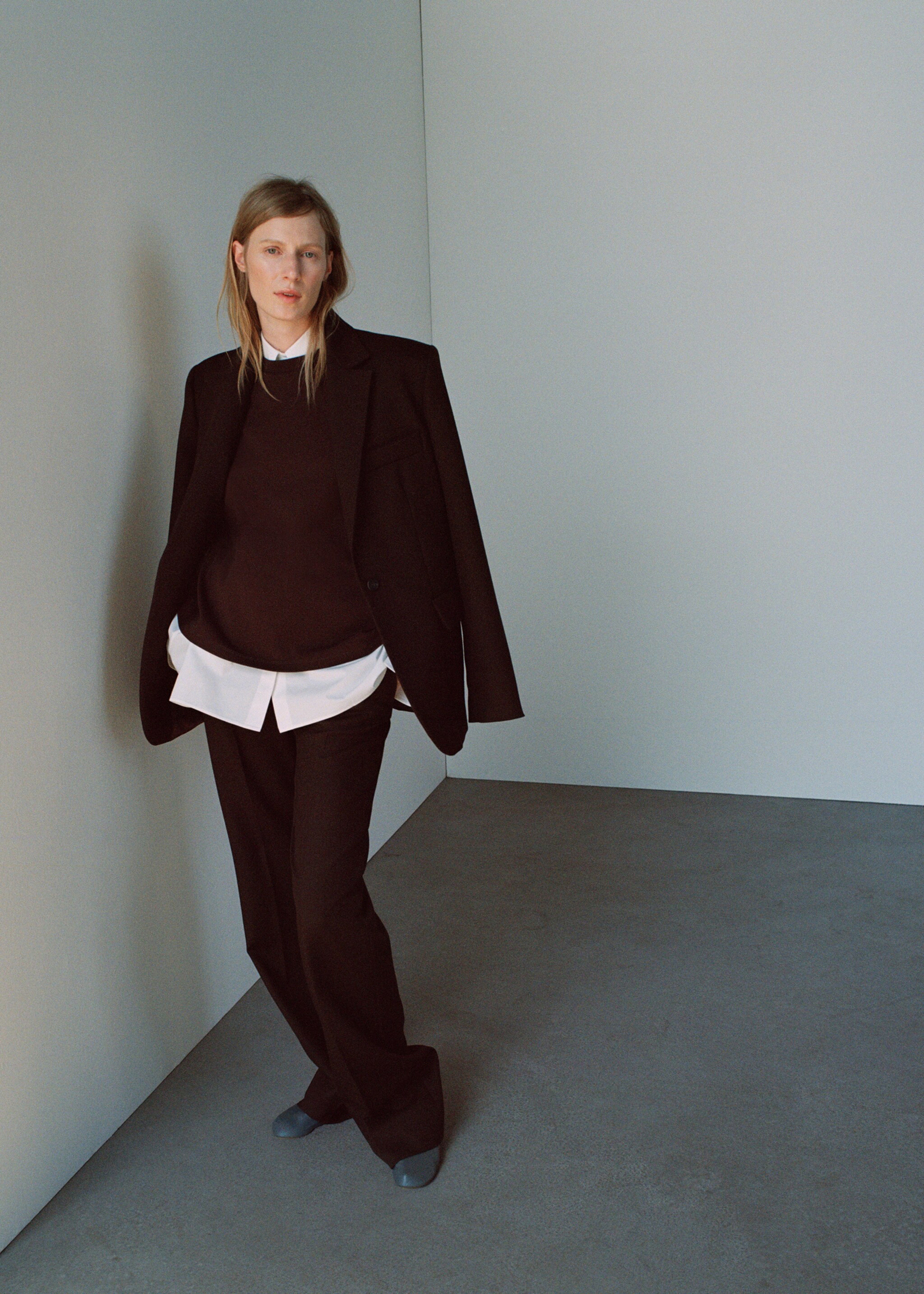 Pantalon costume 100 % laine - Détail de l'article 9, Marron. Ref: 17016362-00.
