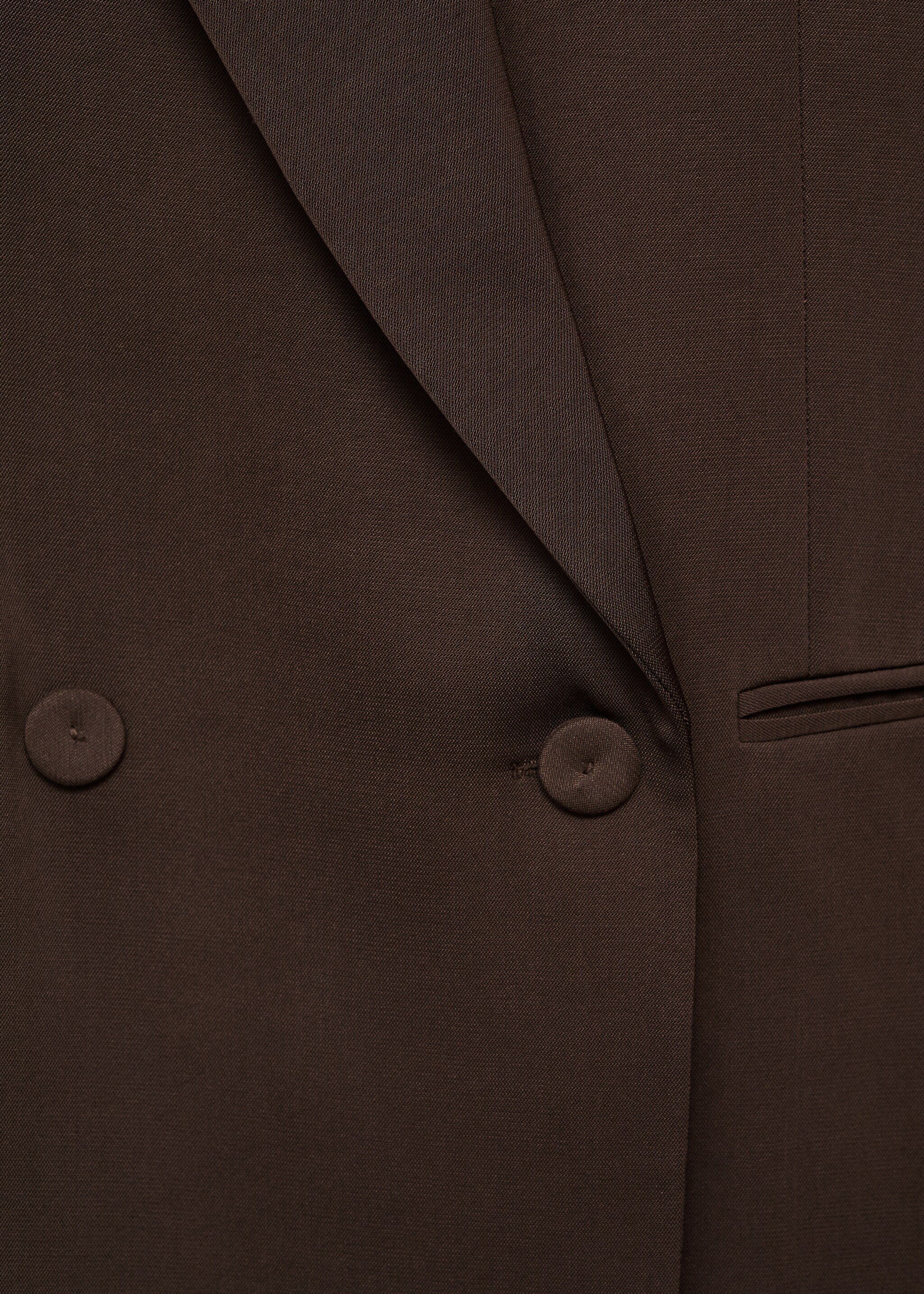 Double-breasted suit jacket - Details of the article 0, Chocolate. Ref: 17016364-00.