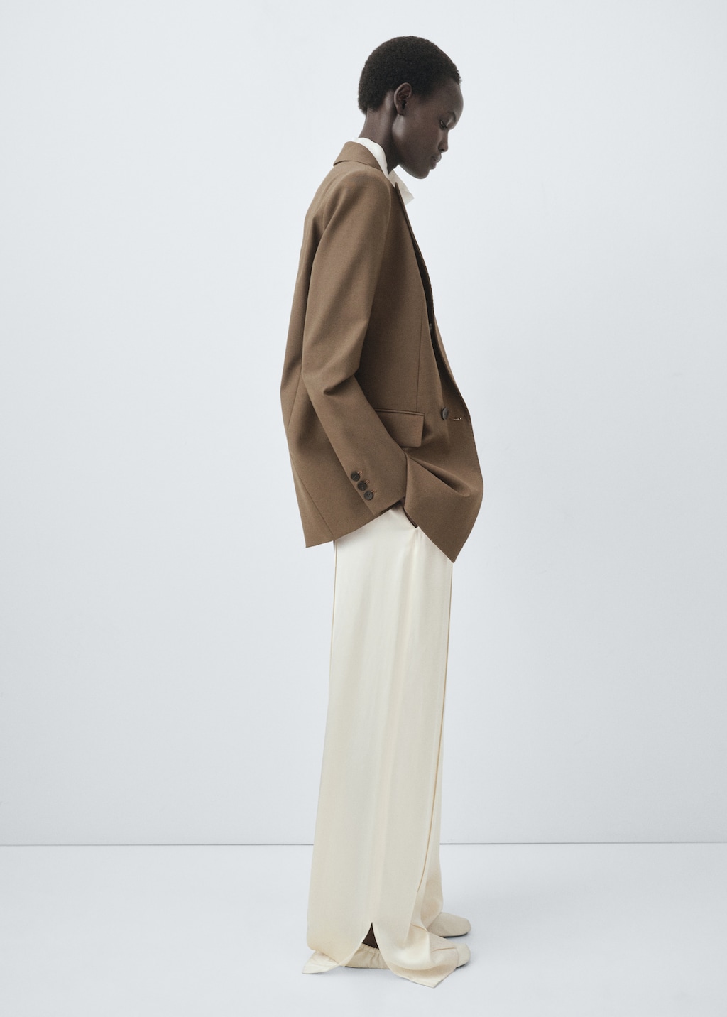 Double-breasted suit jacket - Women | MANGO Japan