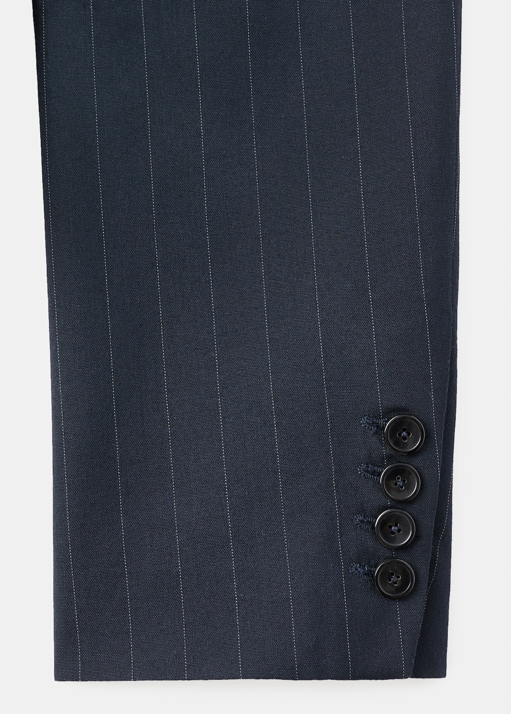 Double-breasted pinstripe suit blazer