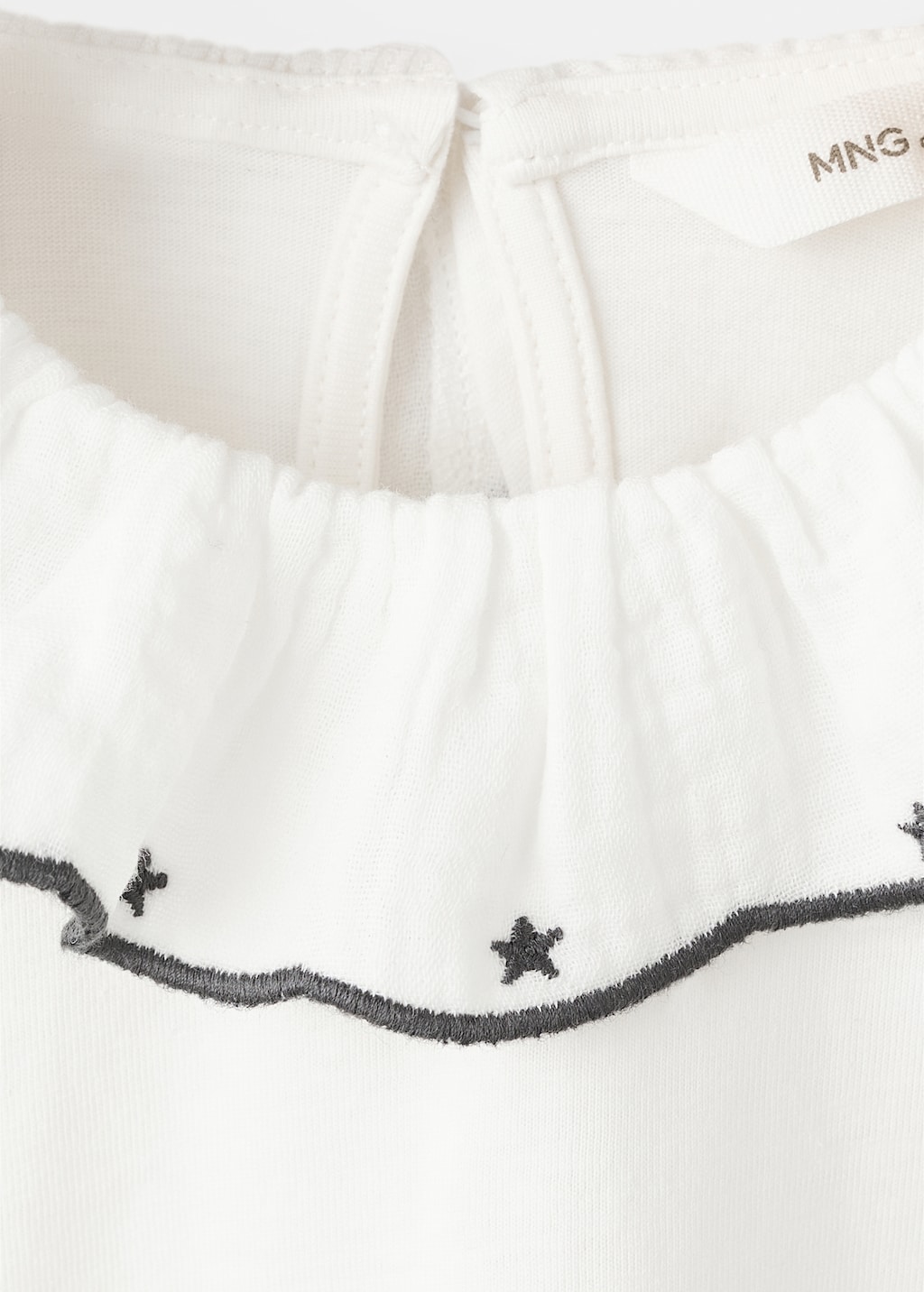 Cotton t-shirt with embroidered stars
