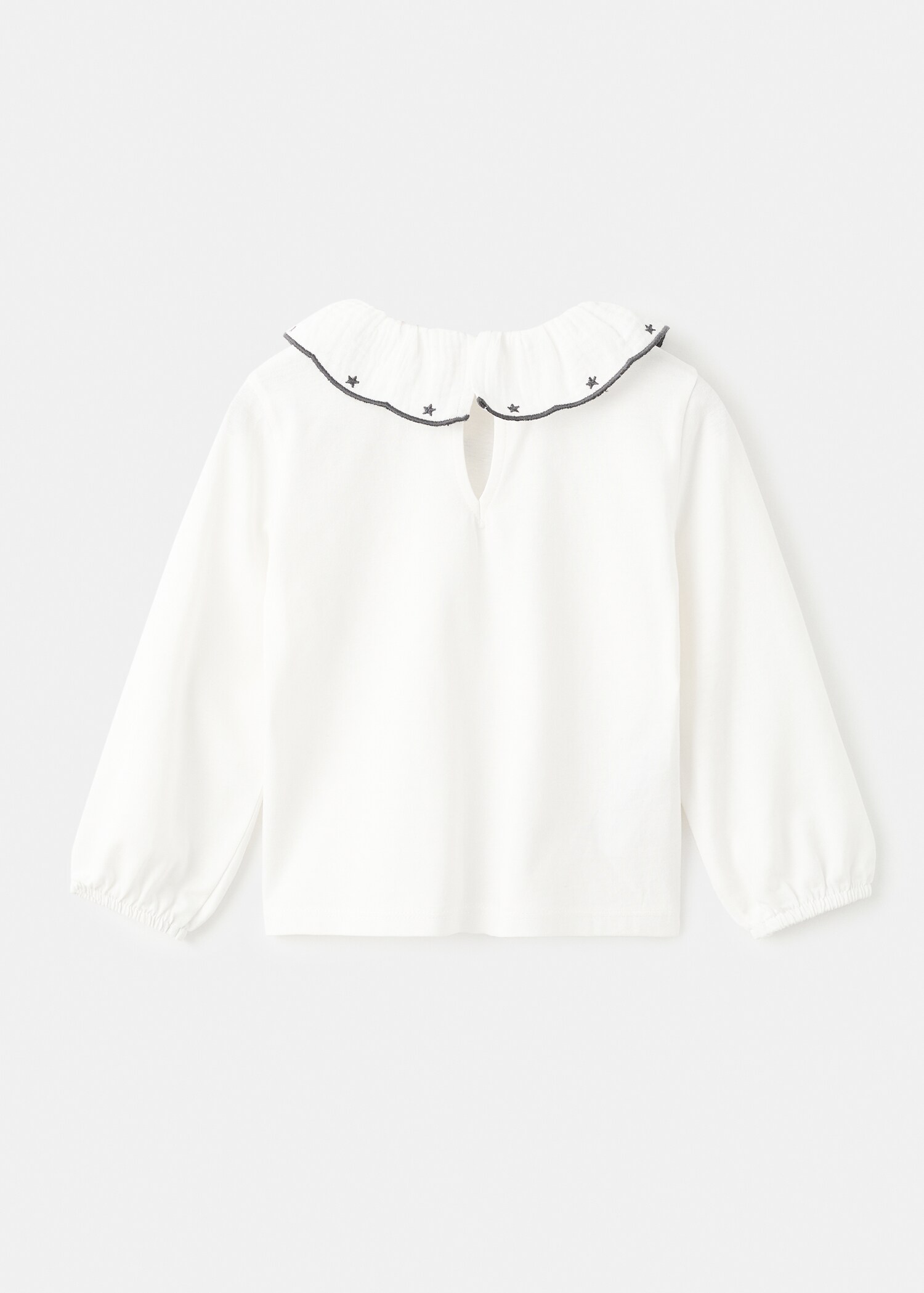 Camiseta algodón bordado estrellas - Reverso del artículo