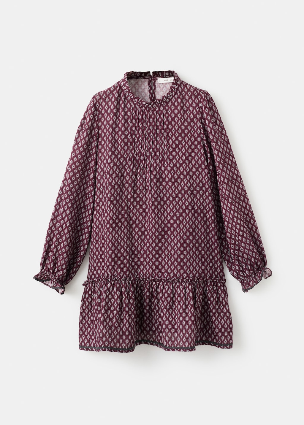 Printed ruffle dress