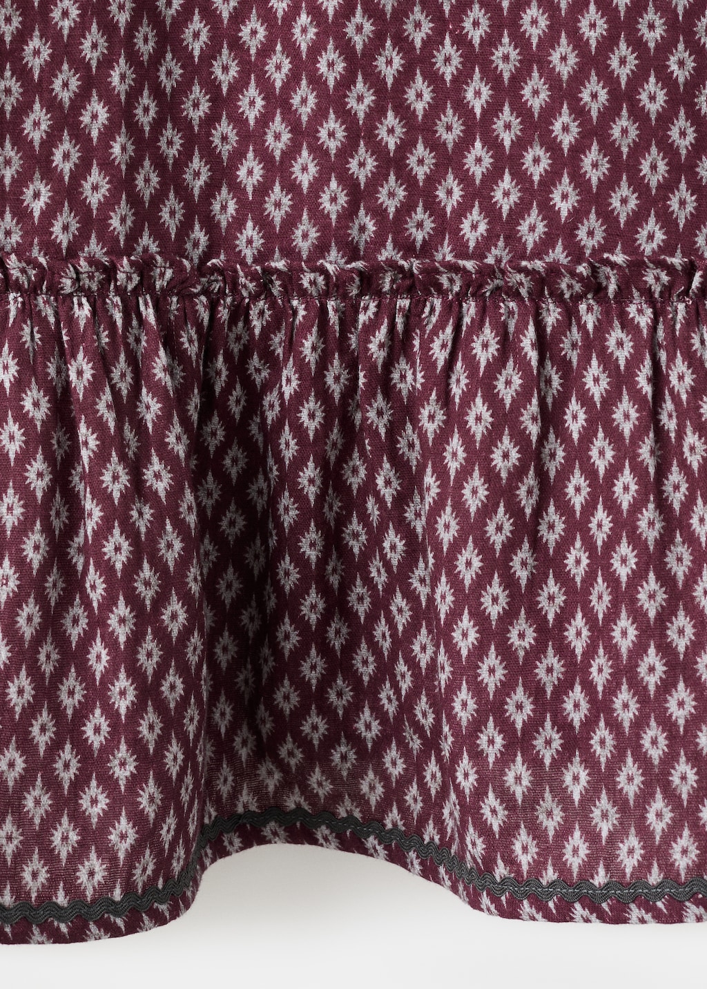 Printed ruffle dress