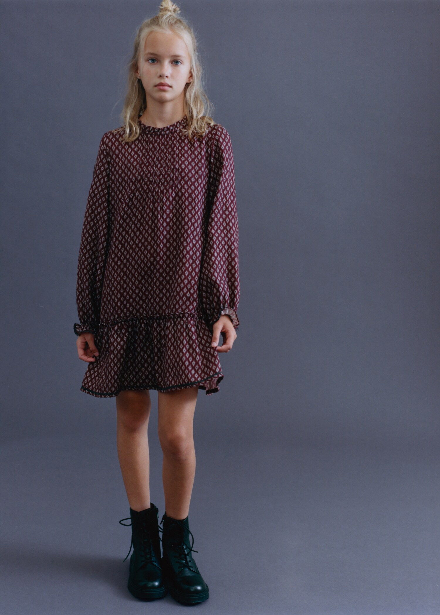 Printed ruffle dress - Details of the article 5