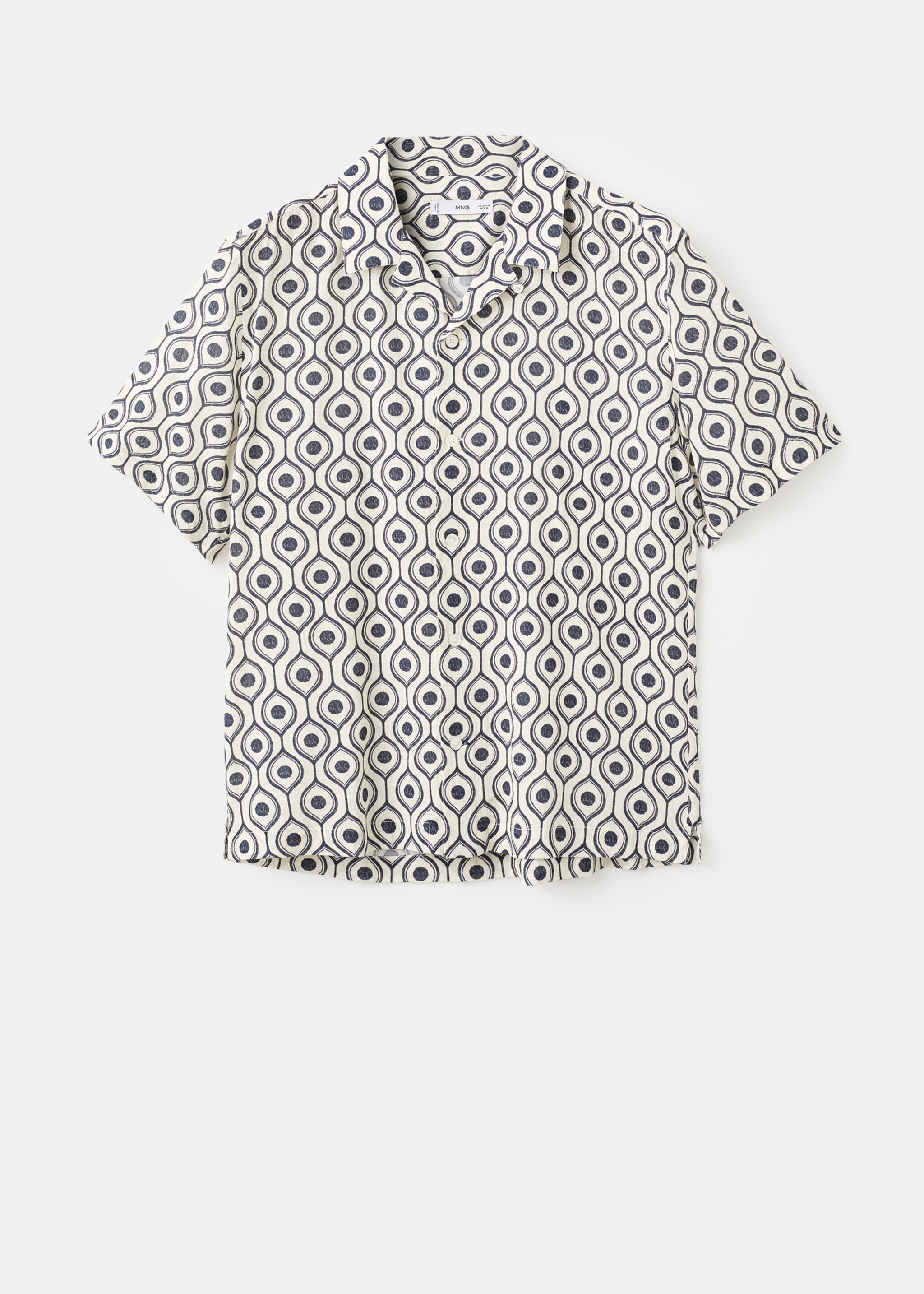 Camisa estampada relaxed fit - Artículo sin modelo, Azul marino. Ref: 17016741-00.