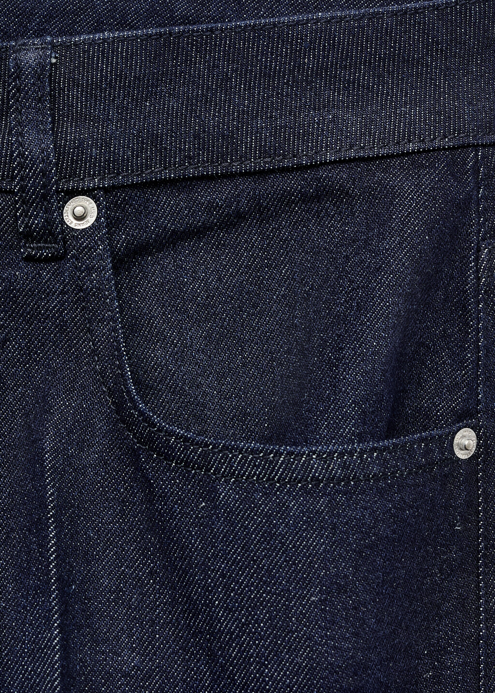 Low-rise straight-leg jeans with buttons - Details of the article 0, Open Blue. Ref: 17016745-00.