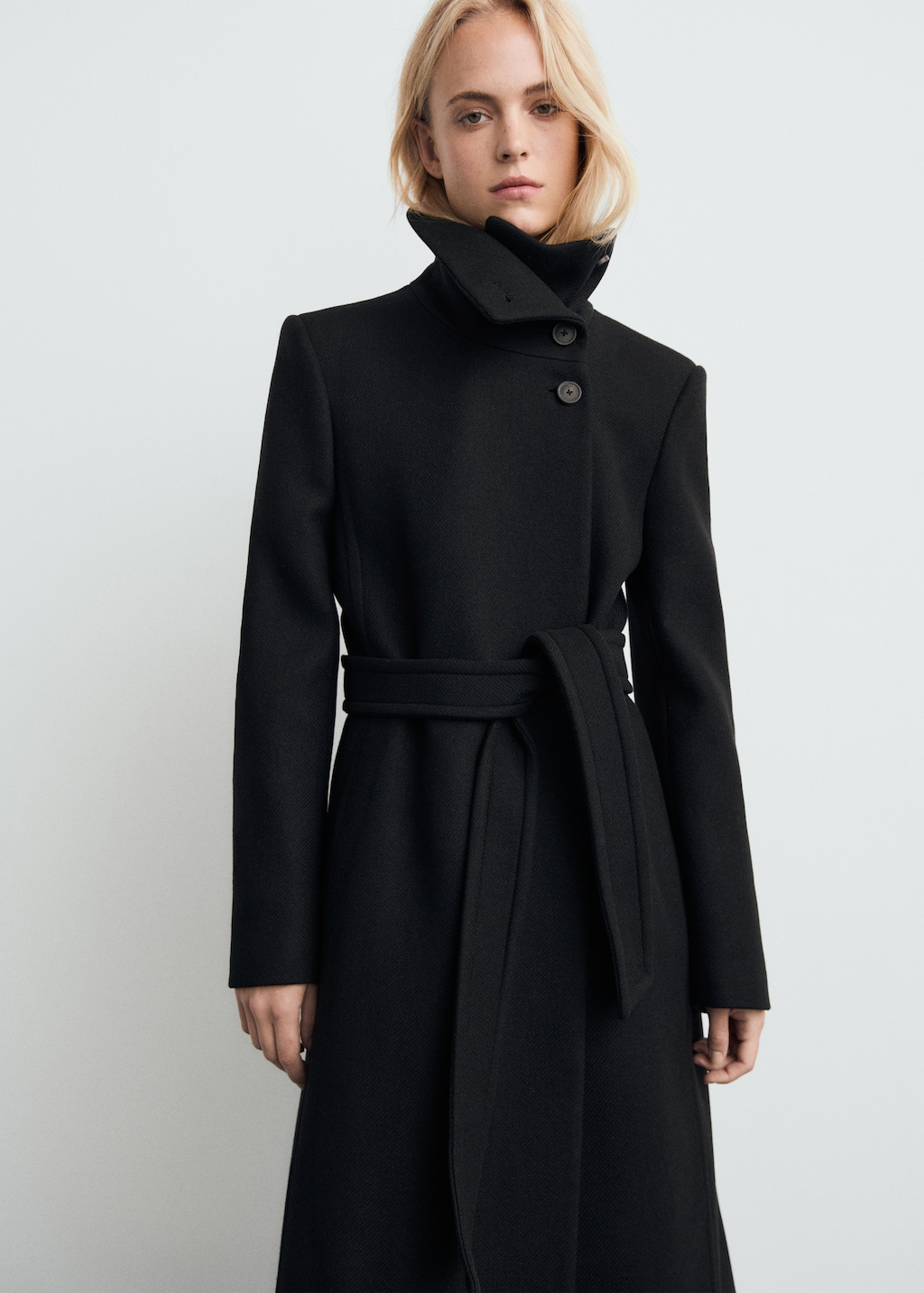Manteco wool coat with belt - Women | MANGO Canada