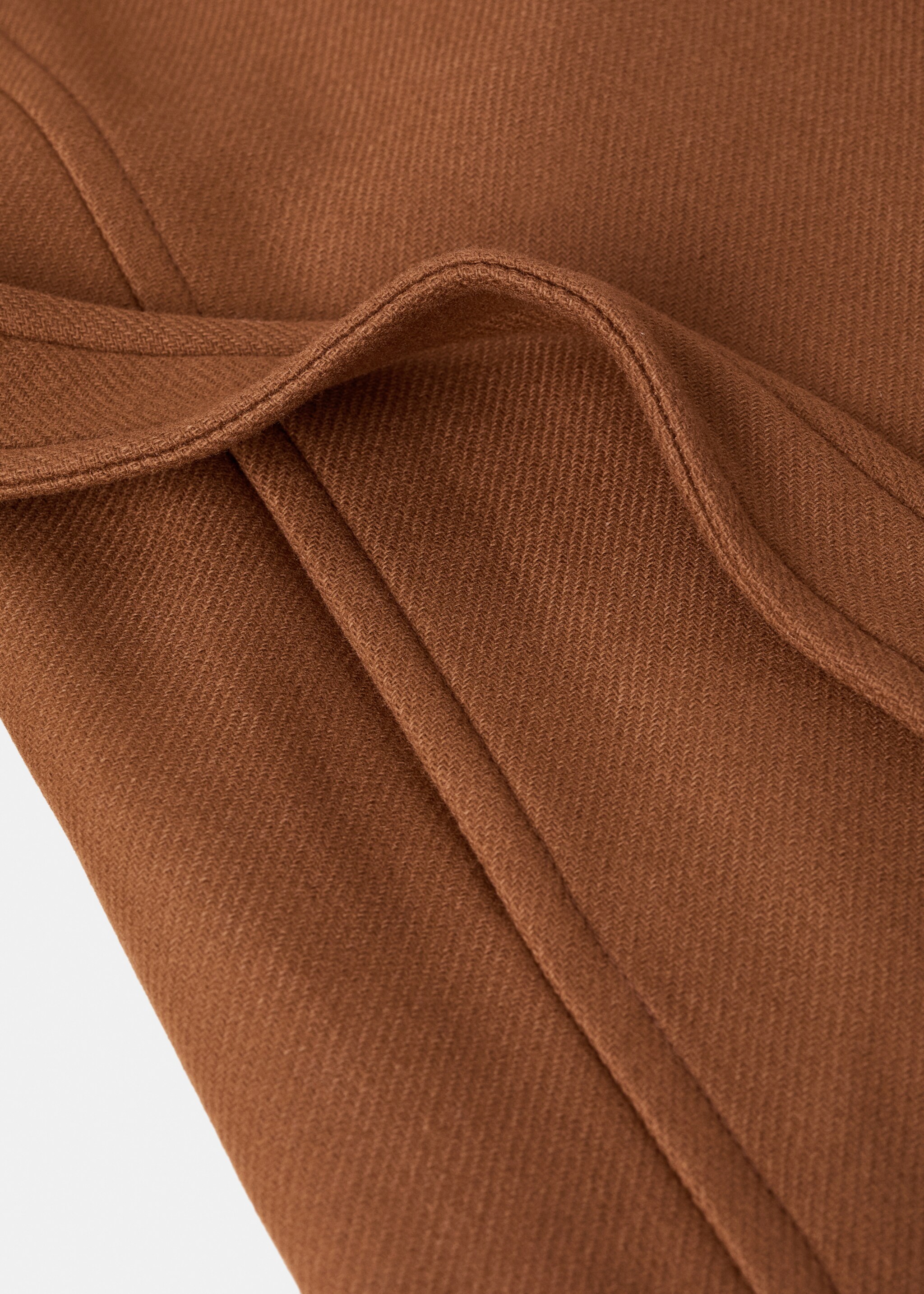Manteau laine Manteco ceinture - Détail de l'article 0, Marron moyen. Ref: 17016747-00.