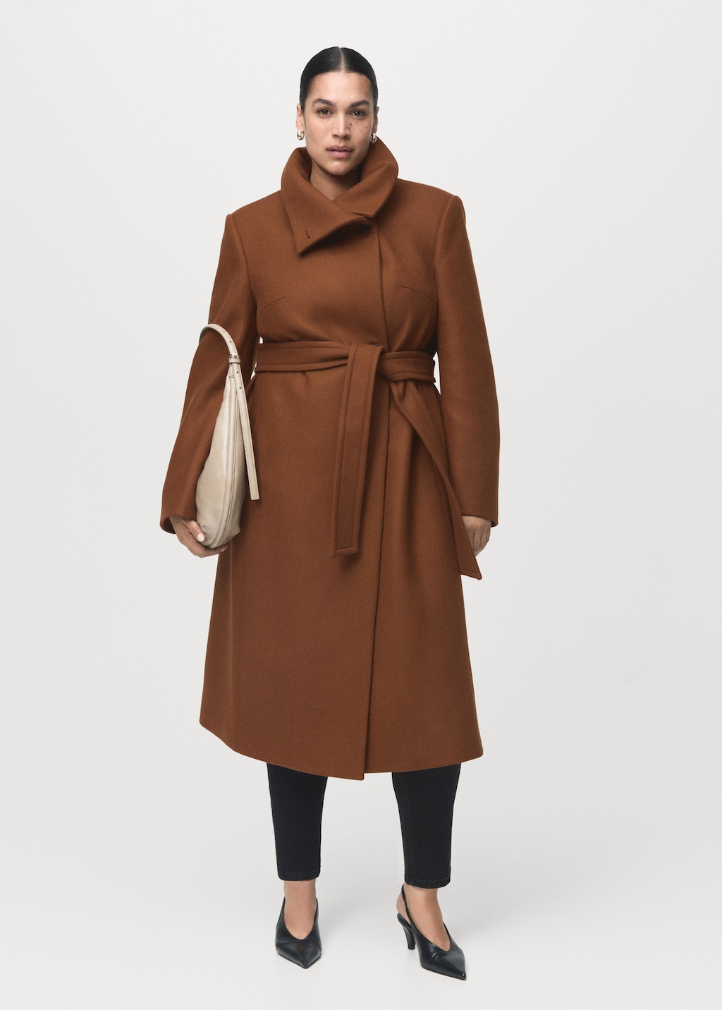 Manteco wool coat with belt - Women | MANGO USA
