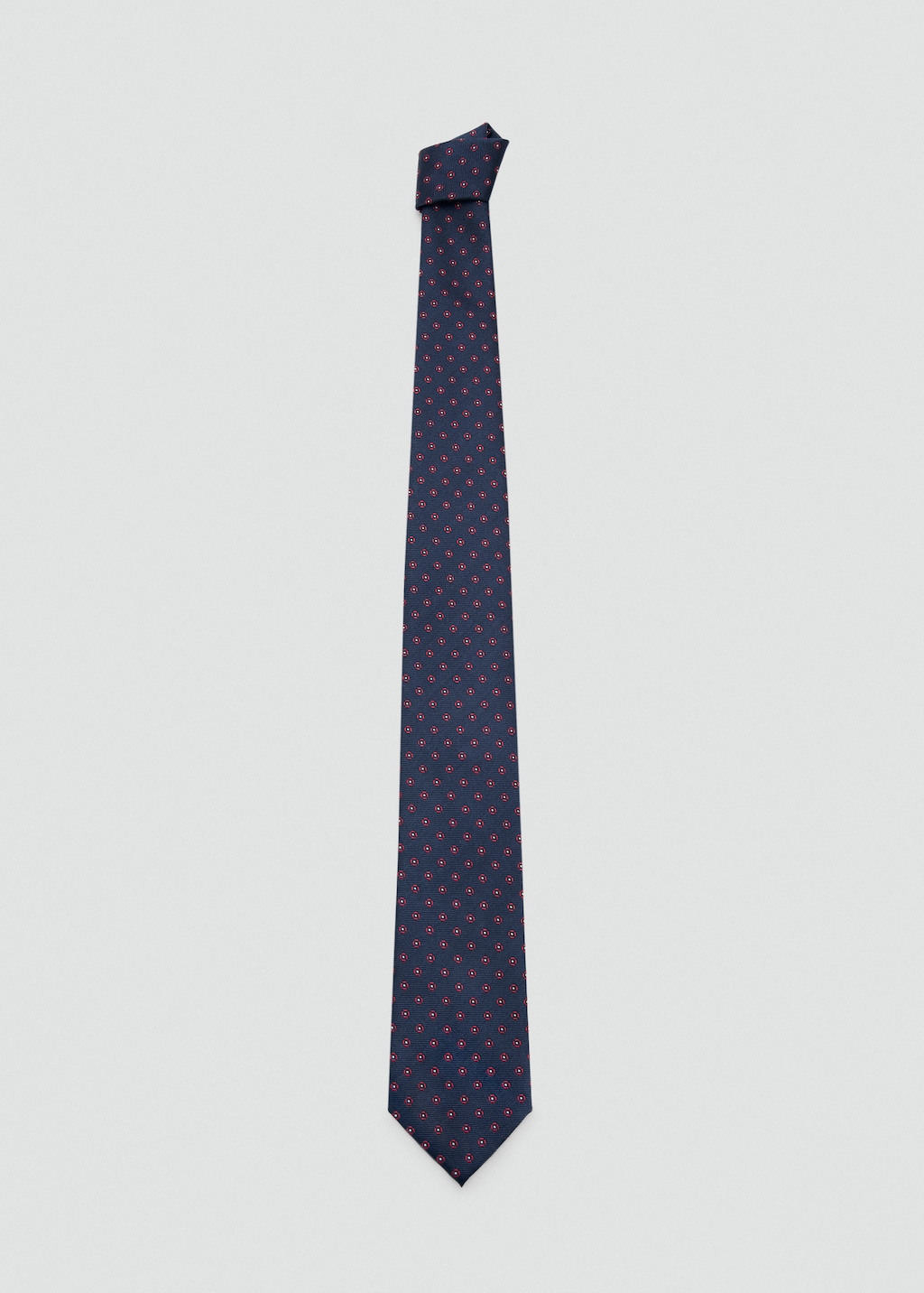 Flower patterned silk tie