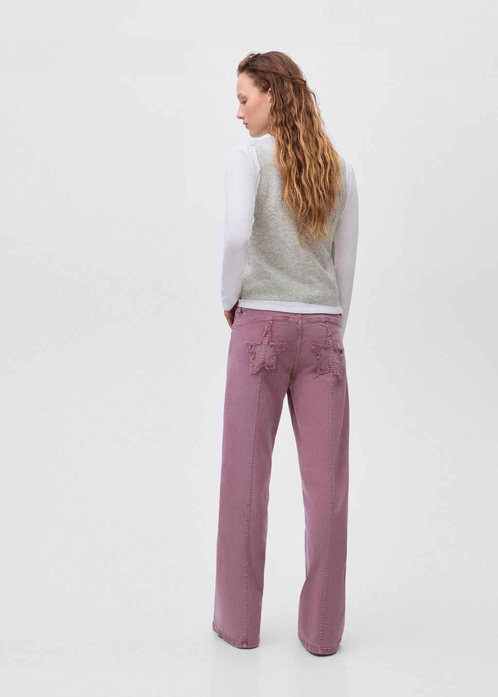 Embroidered knitted vest