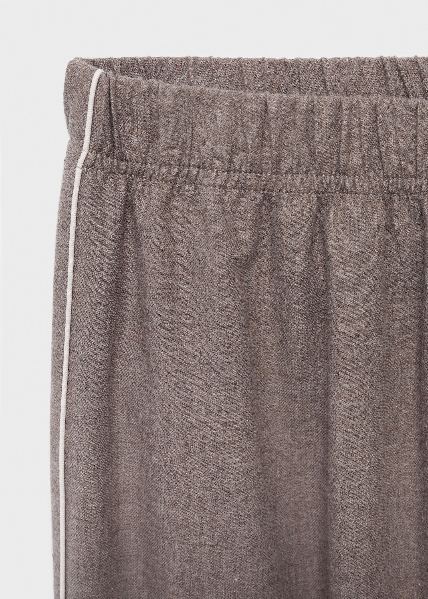 Contrast colour cotton flannel trousers - Details of the article 8