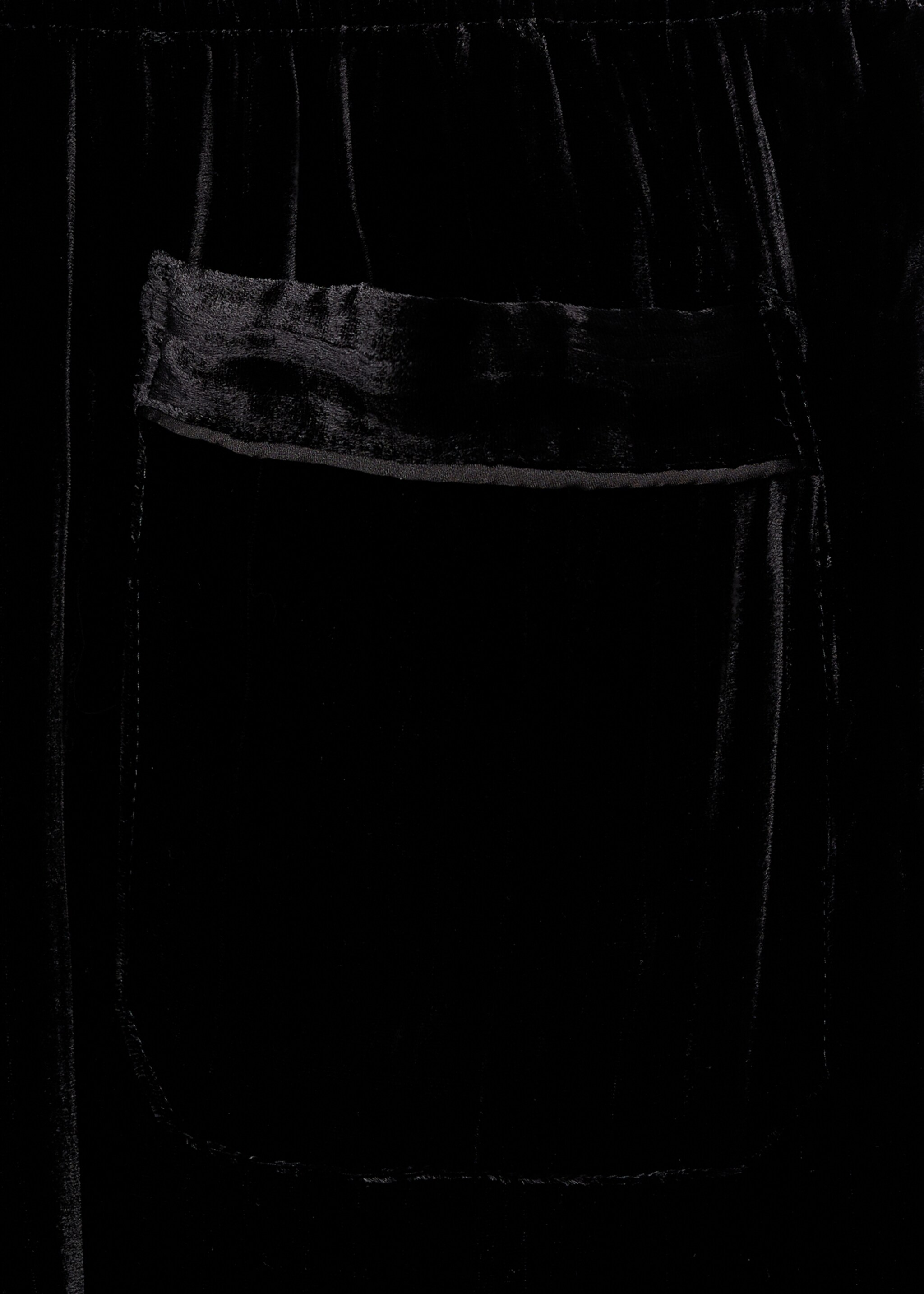 Silk velvet trousers - Details of the article 0, Grey. Ref: 17017132-00.