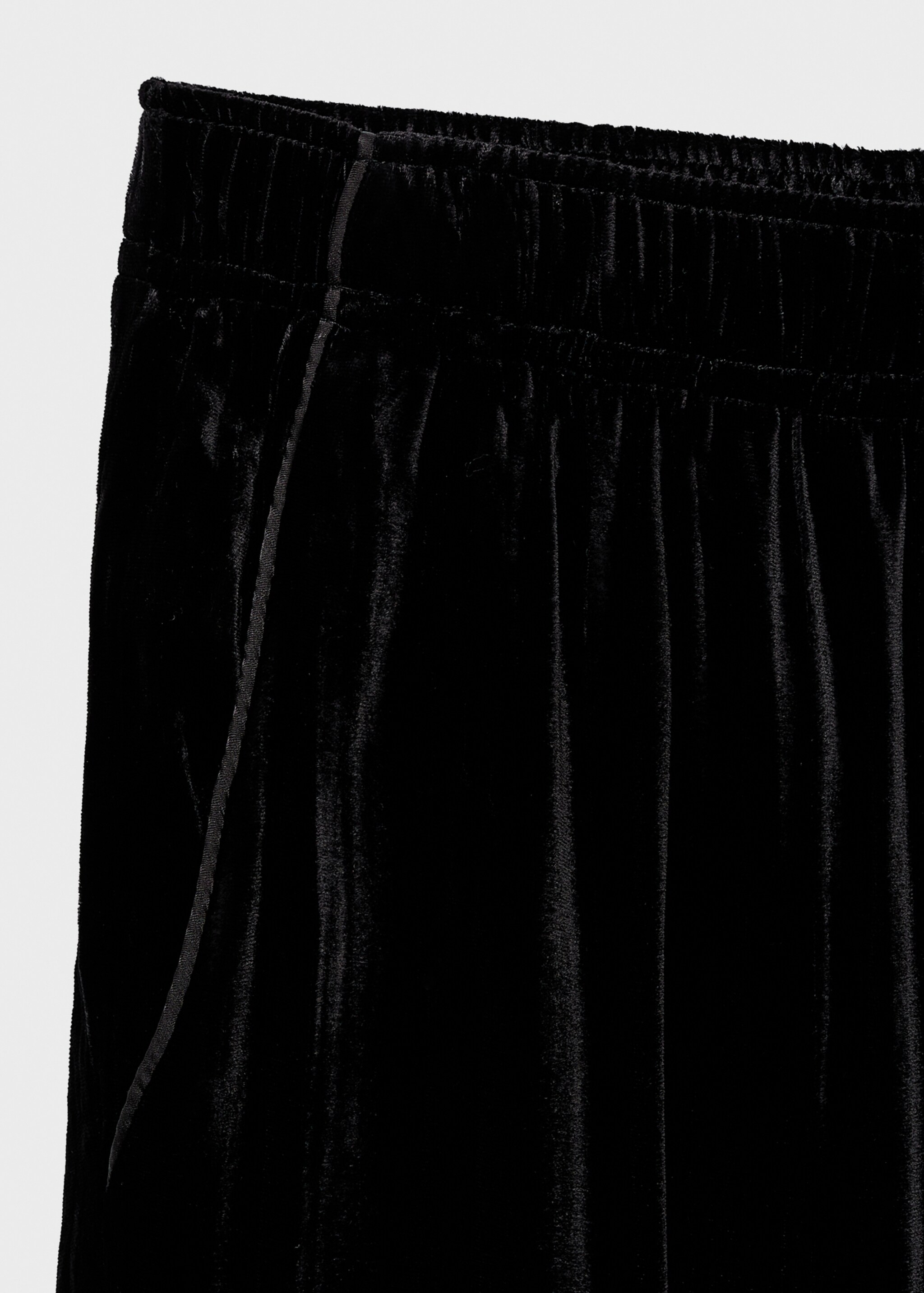 Silk velvet trousers - Details of the article 8, Grey. Ref: 17017132-00.