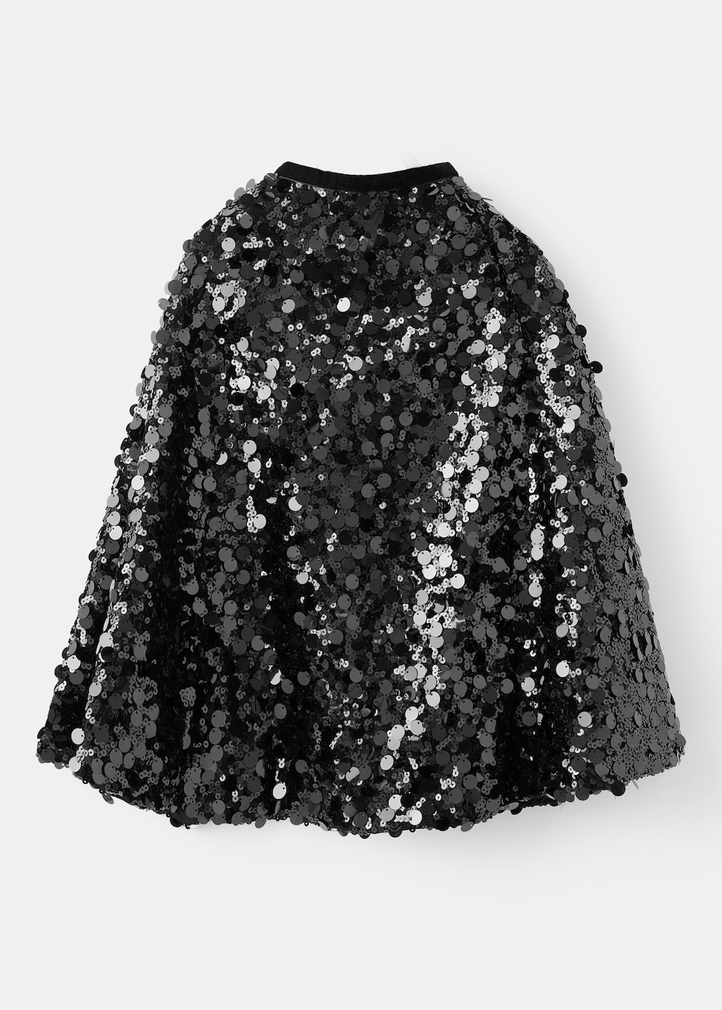 Sequin cape with ribbon bow