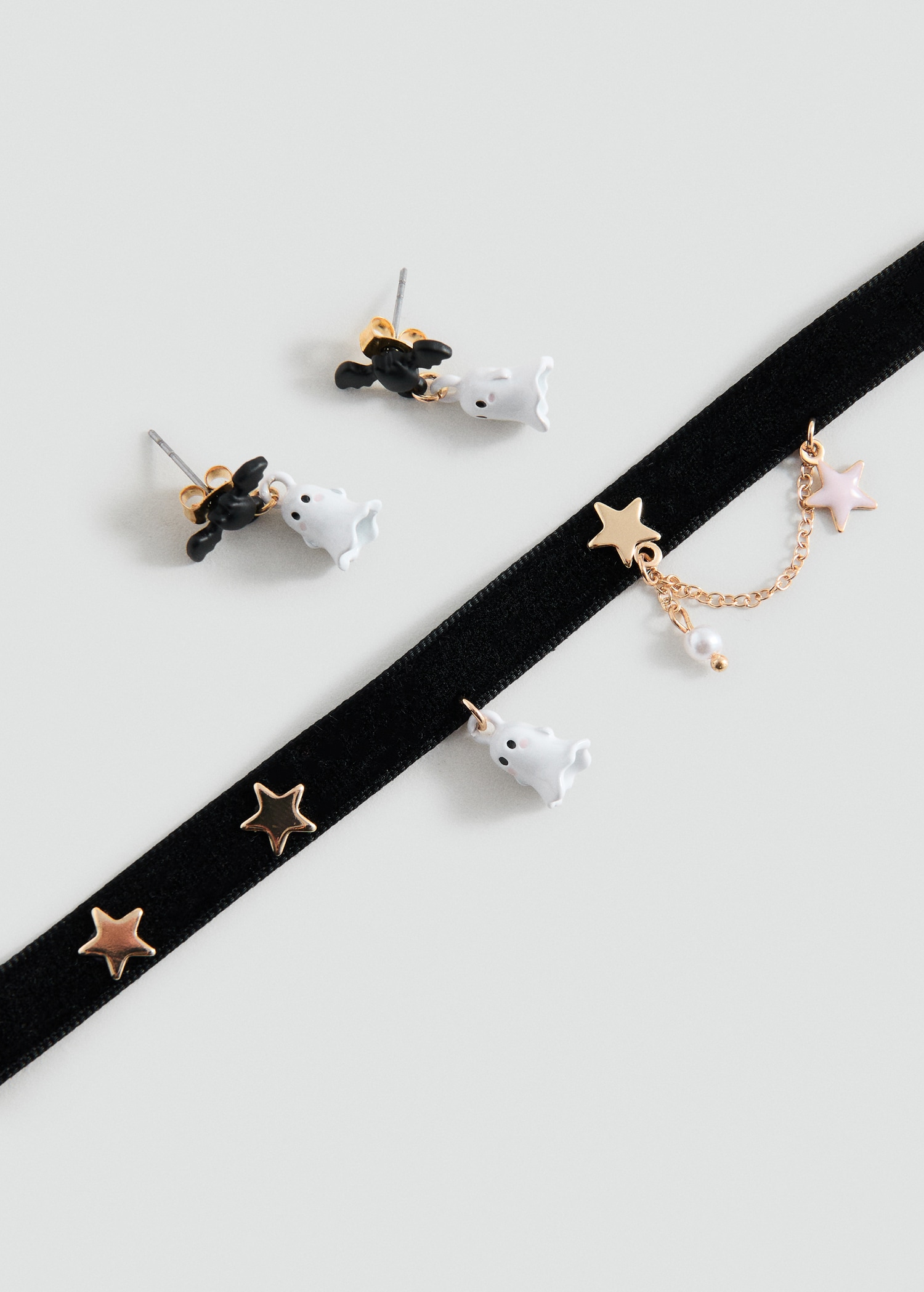 Halloween necklace and earring set - Medium plane
