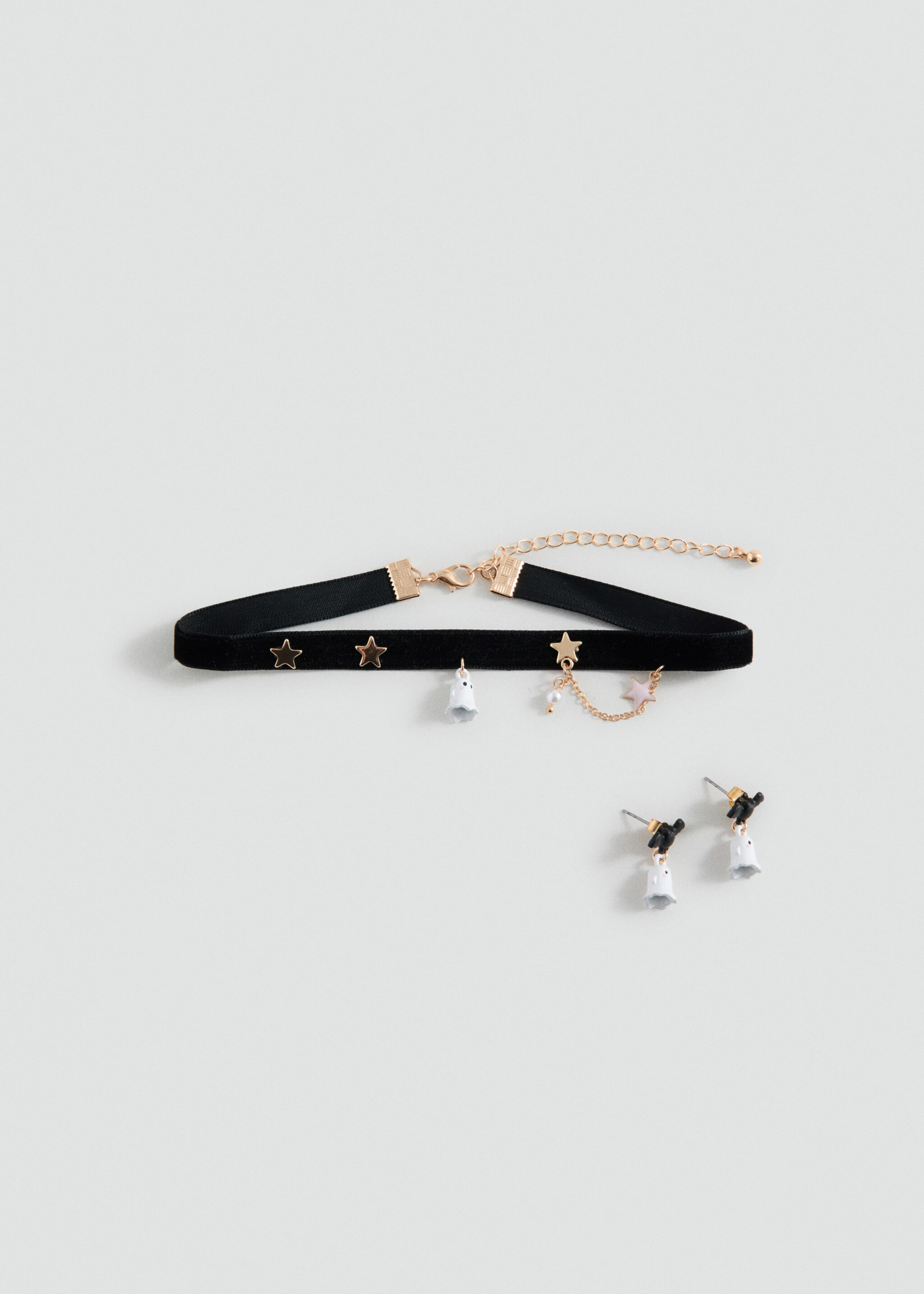 Halloween necklace and earring set - Article without model, Black. Ref: 17017137-00.
