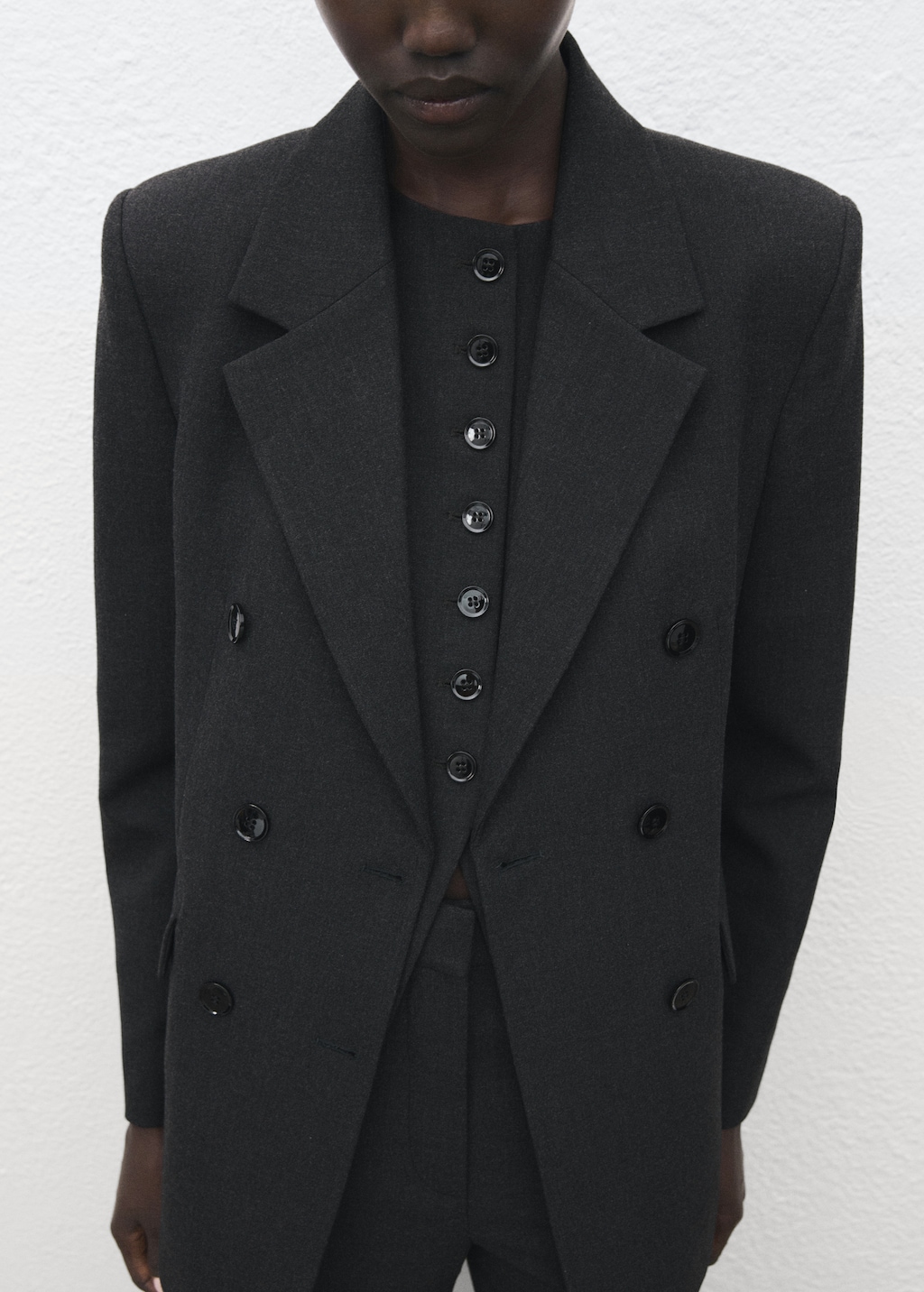 Double-breasted suit jacket - Women | MANGO Lithuania
