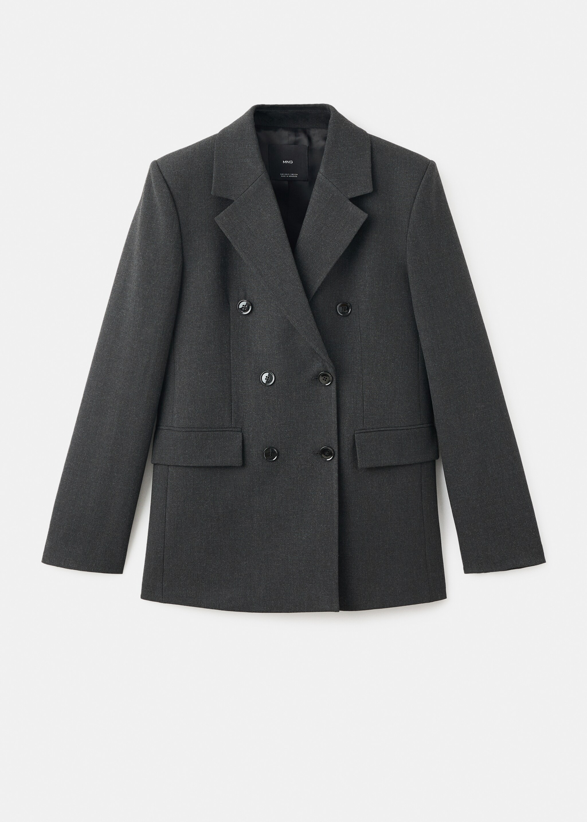 Double-breasted suit jacket - Article without model, Grey. Ref: 17017141-00.