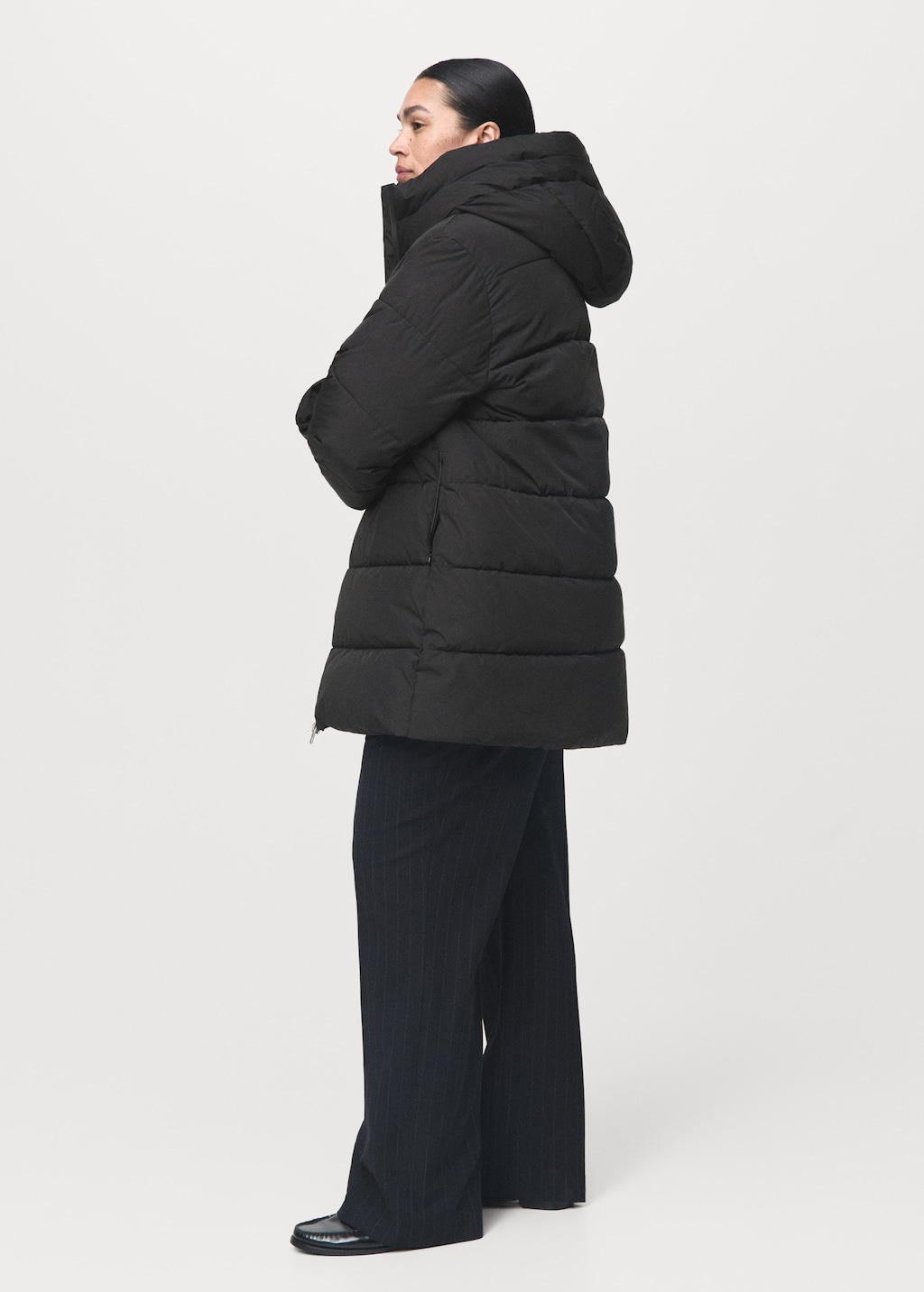 Hood puffer coat