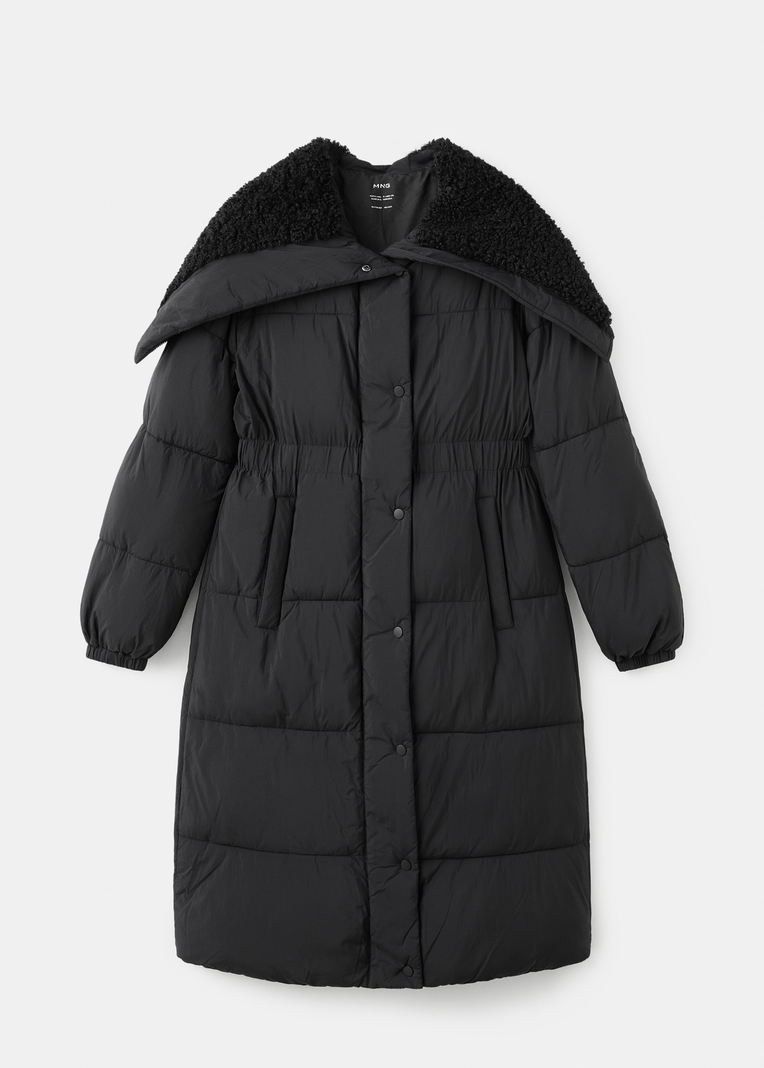 Fitted quilted anorak with hood - Article without model