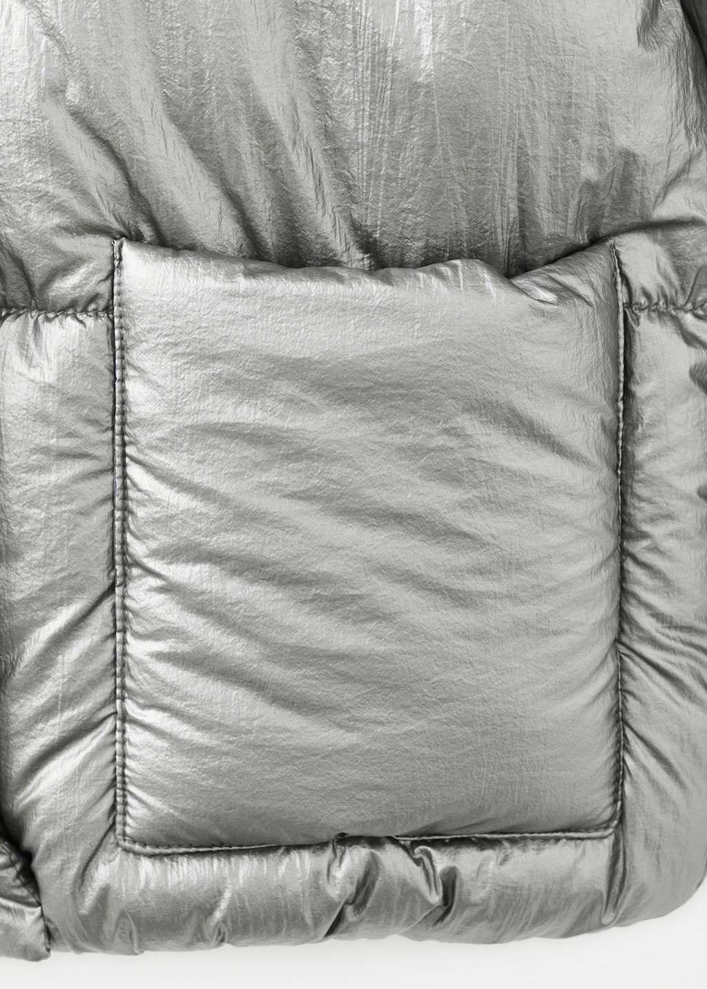 Metallic puffer jacket