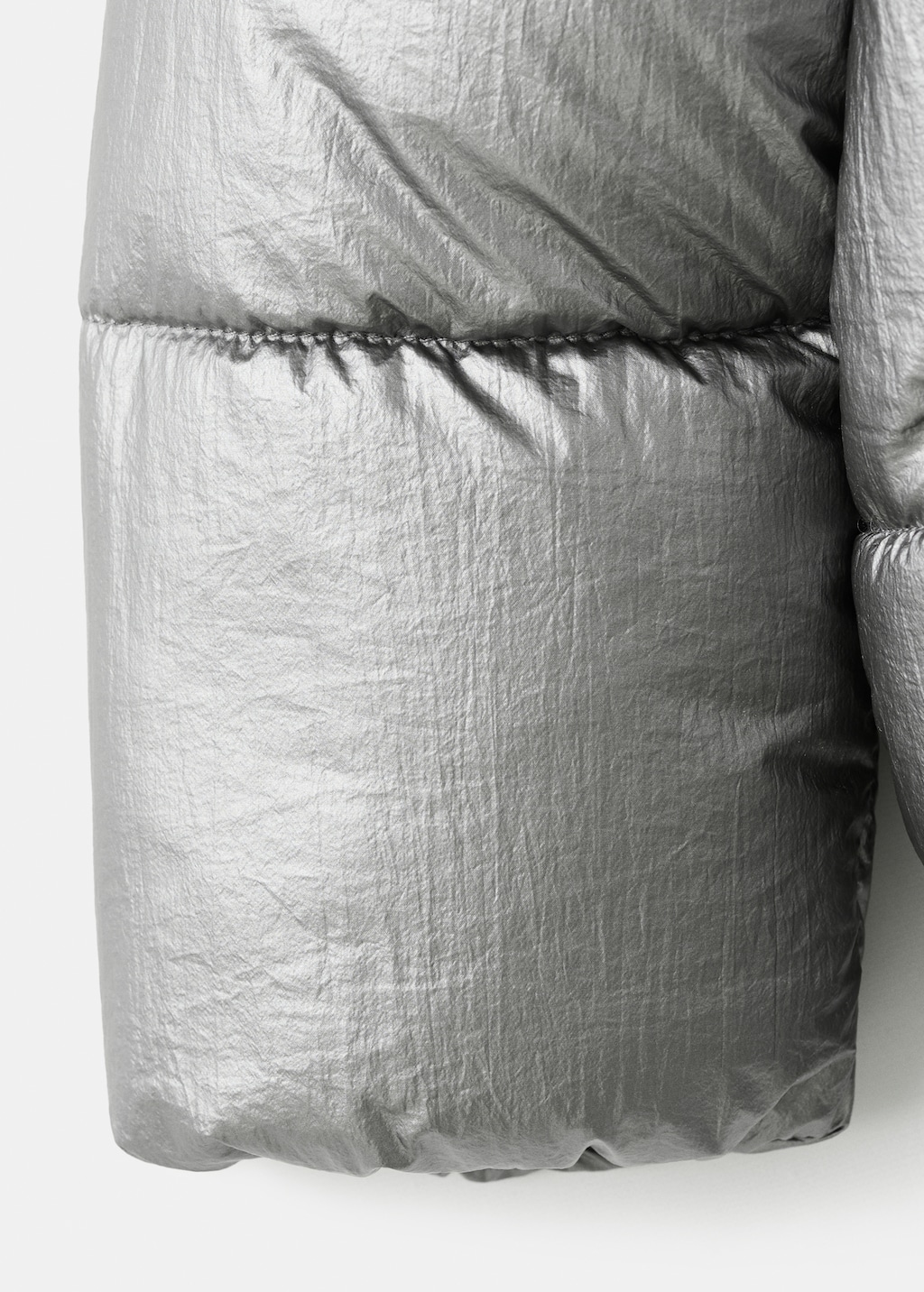 Metallic puffer jacket