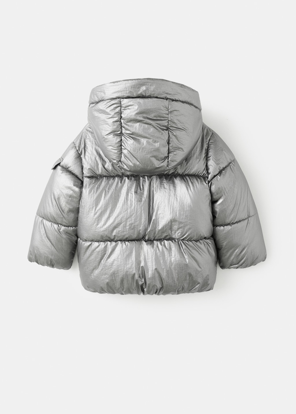 Metallic puffer jacket