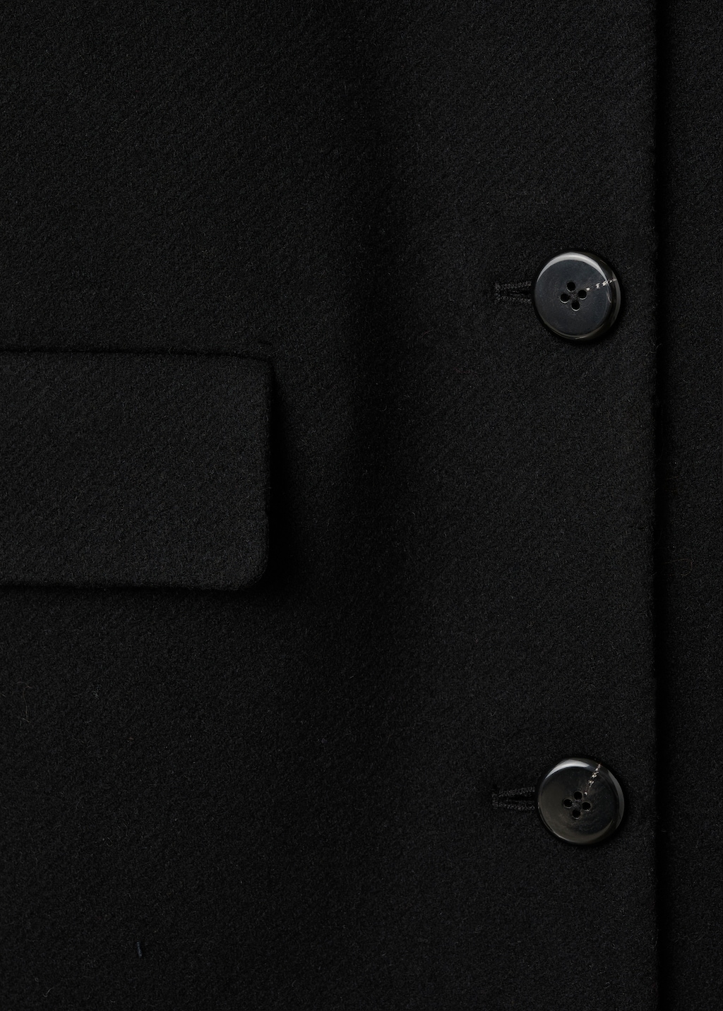 Wool coat with fur collar